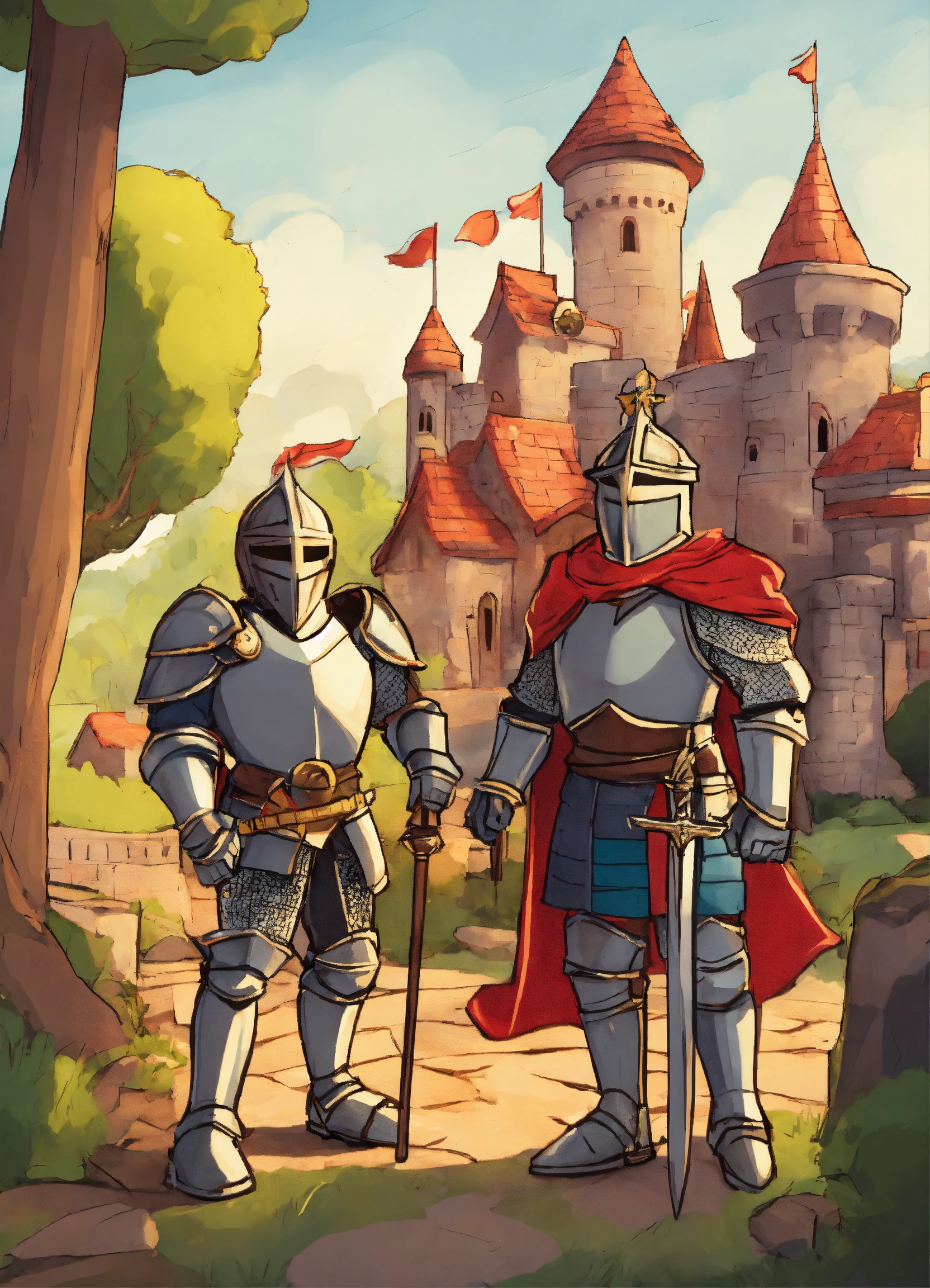 Lexica - Cartoon knights