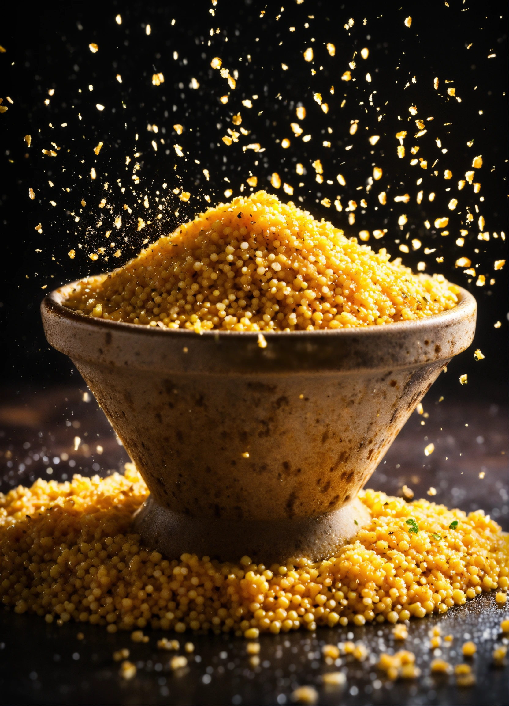 Lexica Couscous. With spectacular splashes of couscous seed. Creative