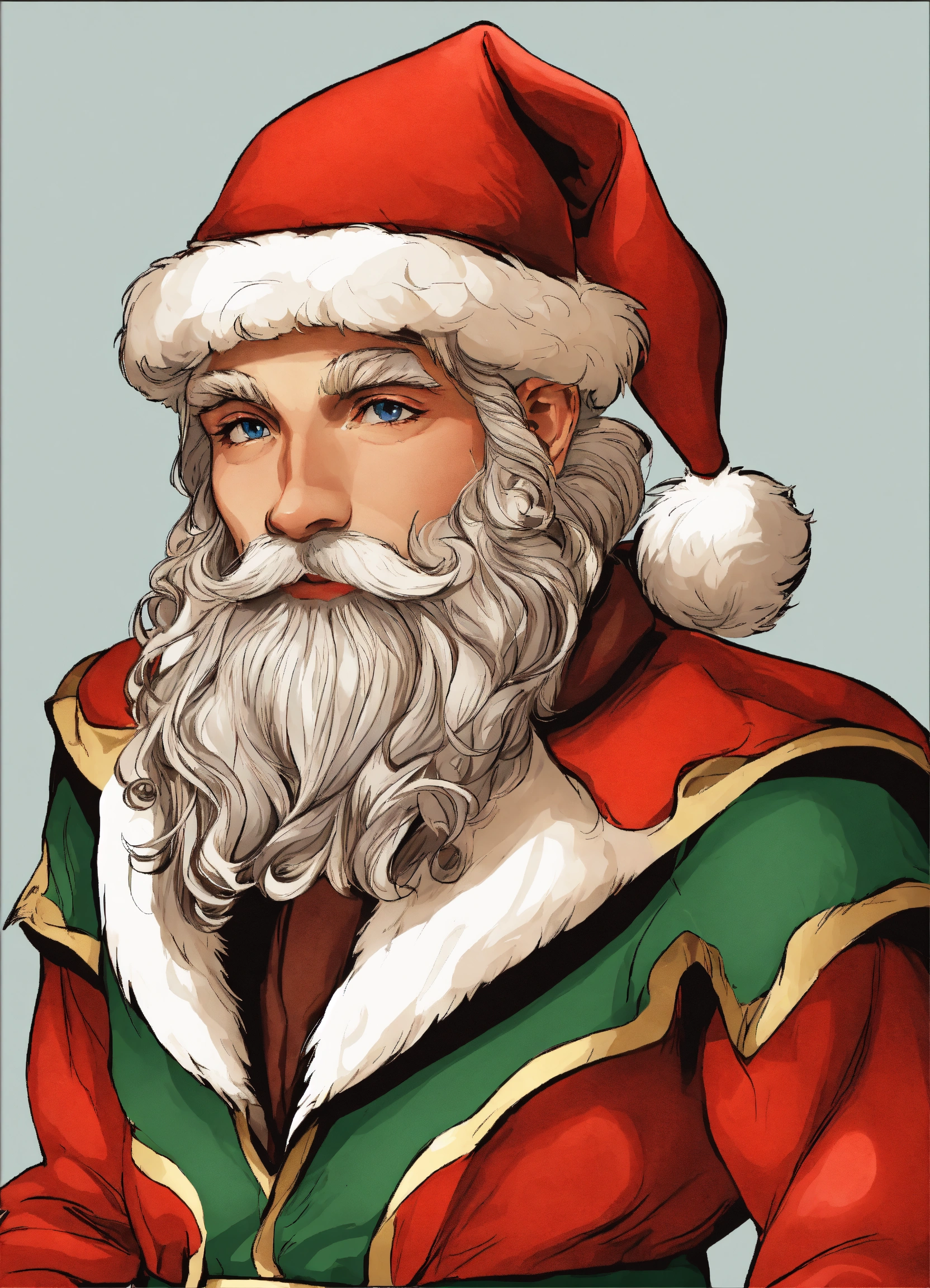 Lexica - The illustration of Santa Claus's elf in color on a white ...