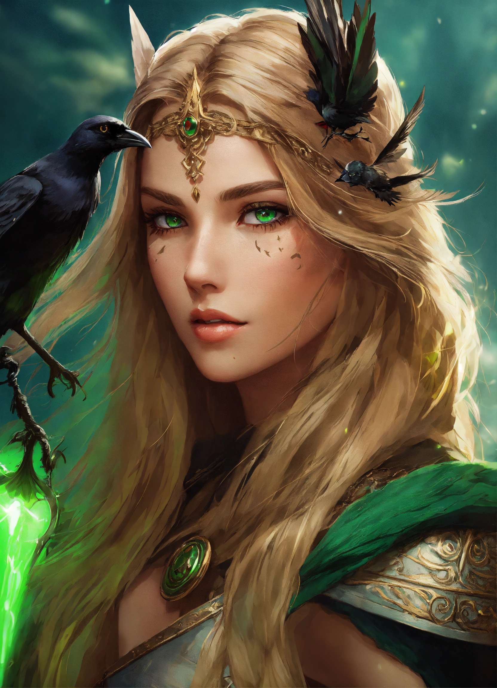 Lexica - Beautiful female warrior with magic powers, long dark blonde ...