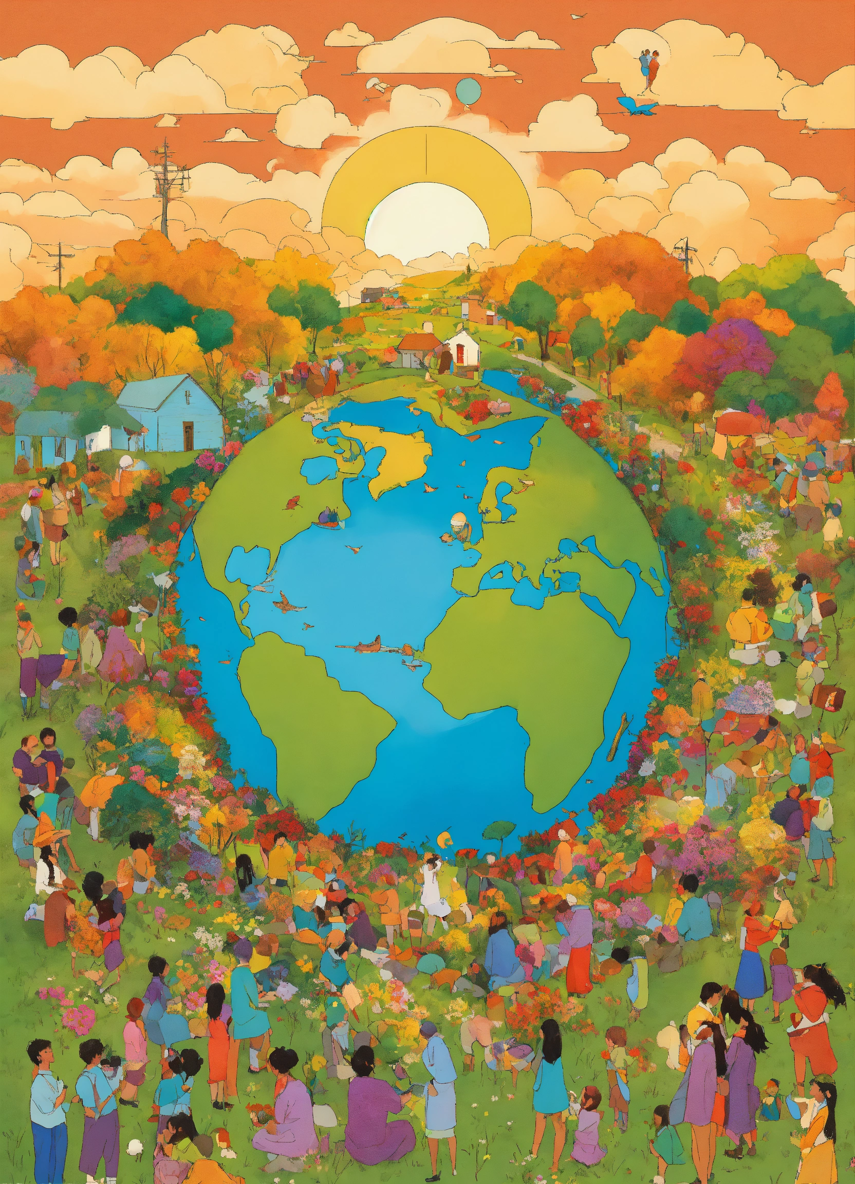 Lexica - An image that shows a united community, perhaps a symbolic ...