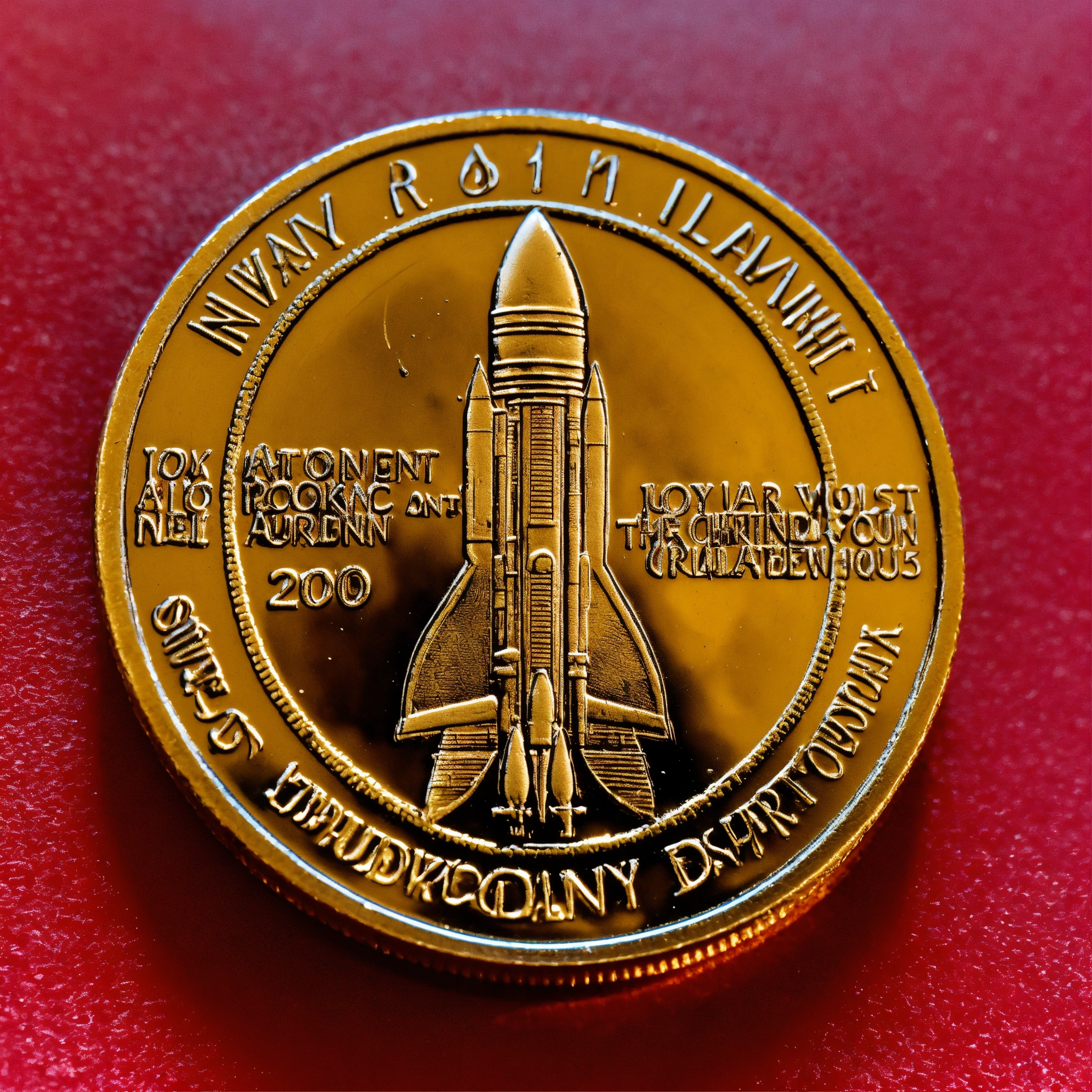 Lexica - A coin depicting a rocket with the inscription Navy
