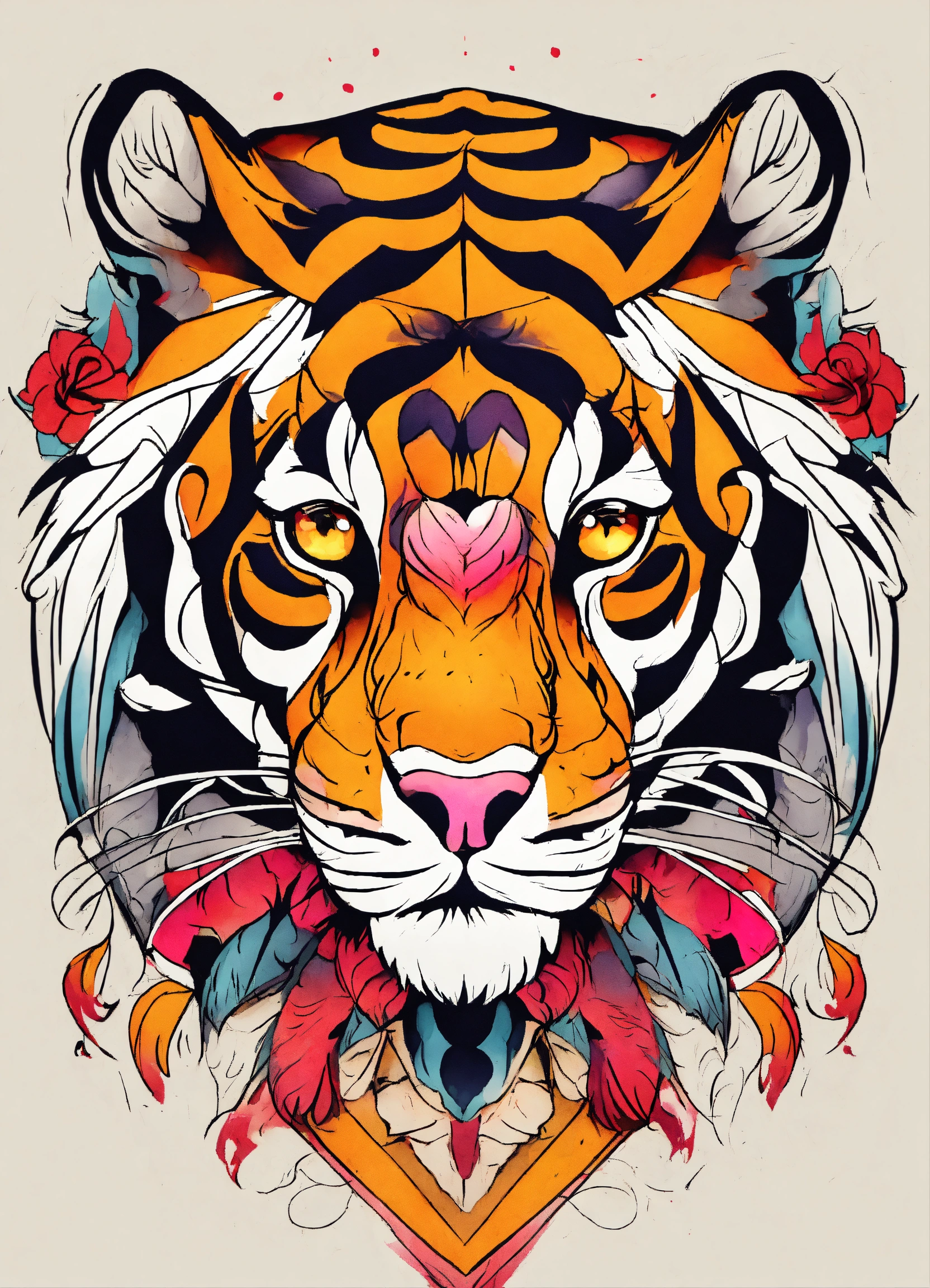 Lexica Sketch tattoo drawing drawing style stylization bright colors