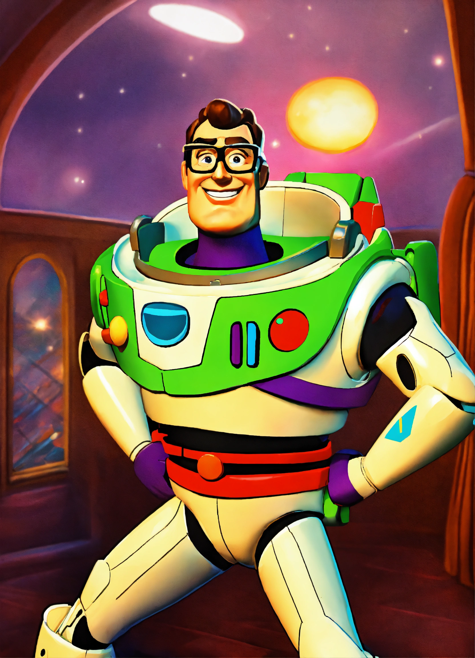 Lexica - Buddy Holly as Buzz Lightyear, illustrator