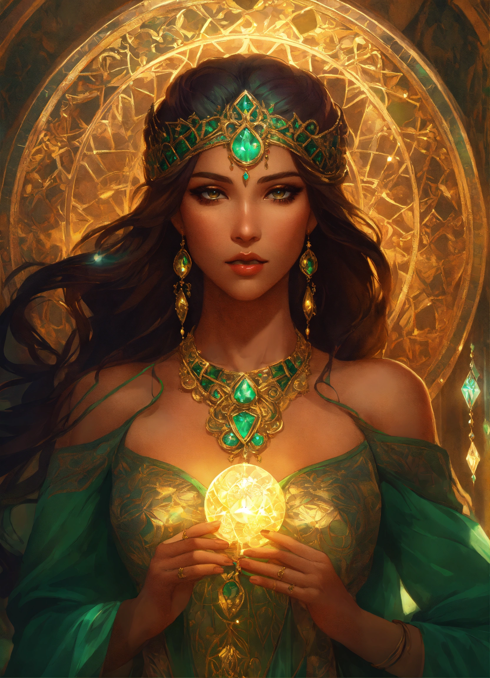 Lexica - Symmetry, full body portrait of gorgeous, persian elf ...