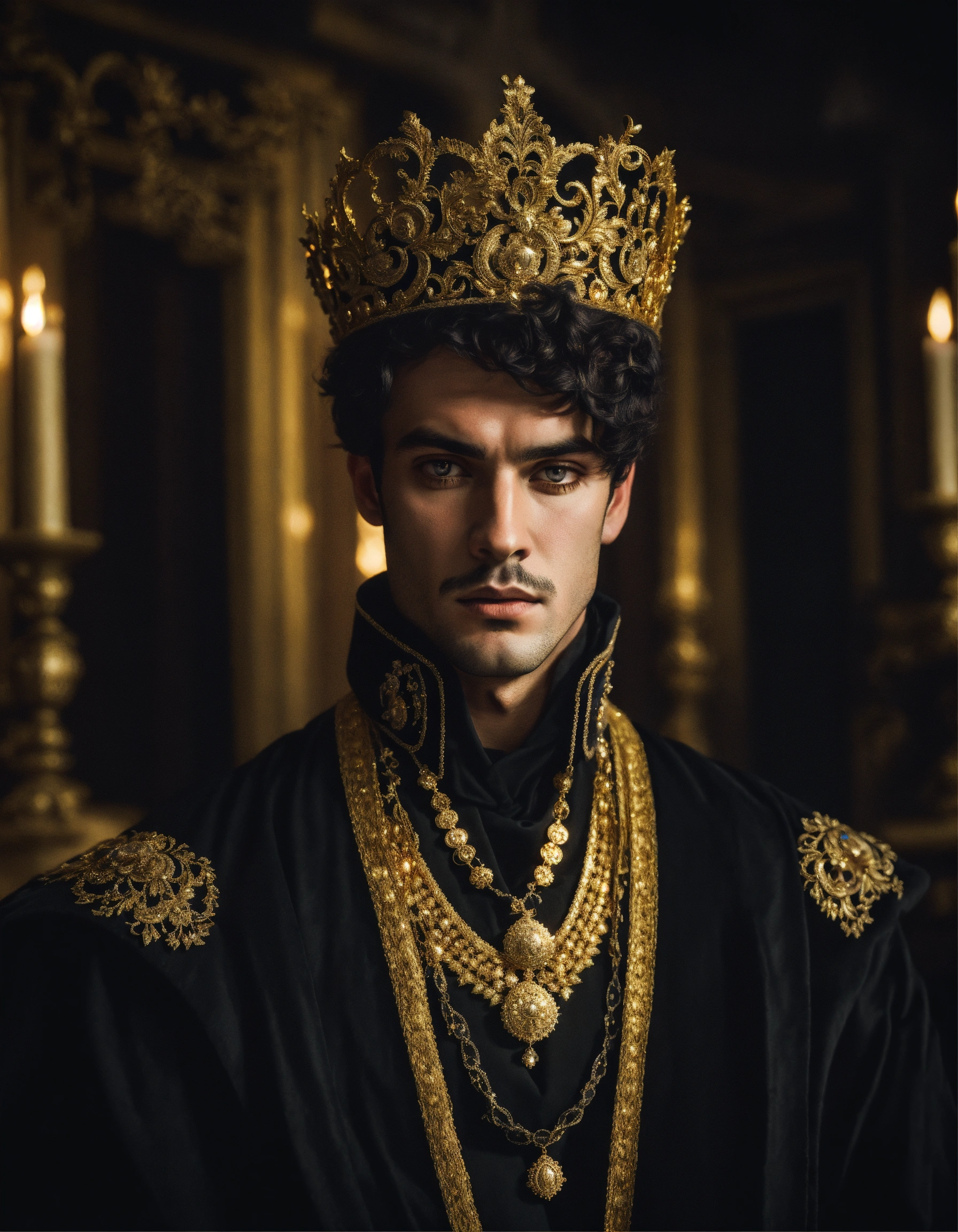 Lexica - Dark, mysterious and dramatic headshot of a young handsome ...