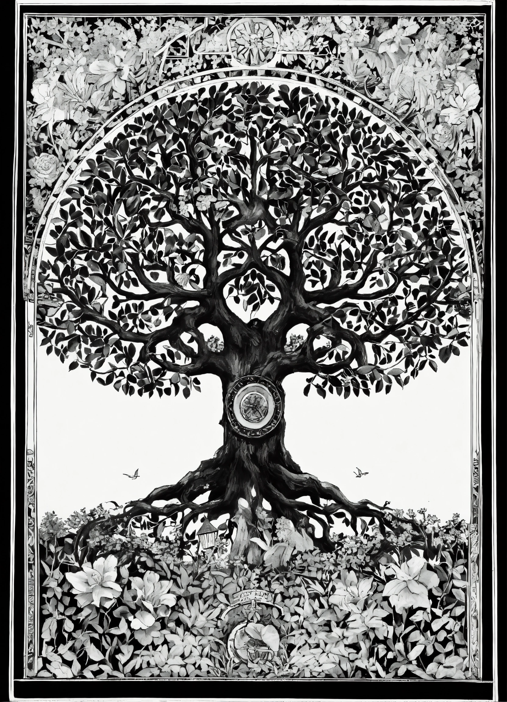 Lexica - Tree of life black and white no leaves