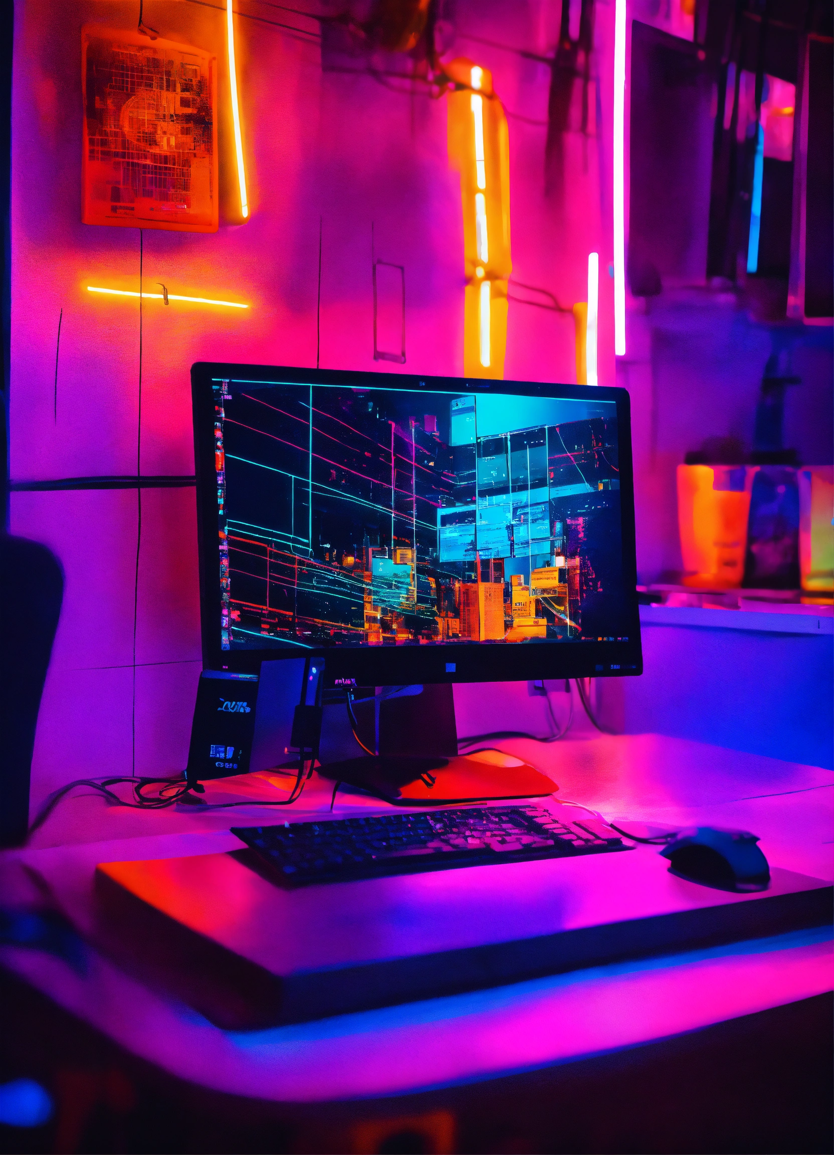 Lexica - A cup of coffe close to a computer owned by a programmer in a ...