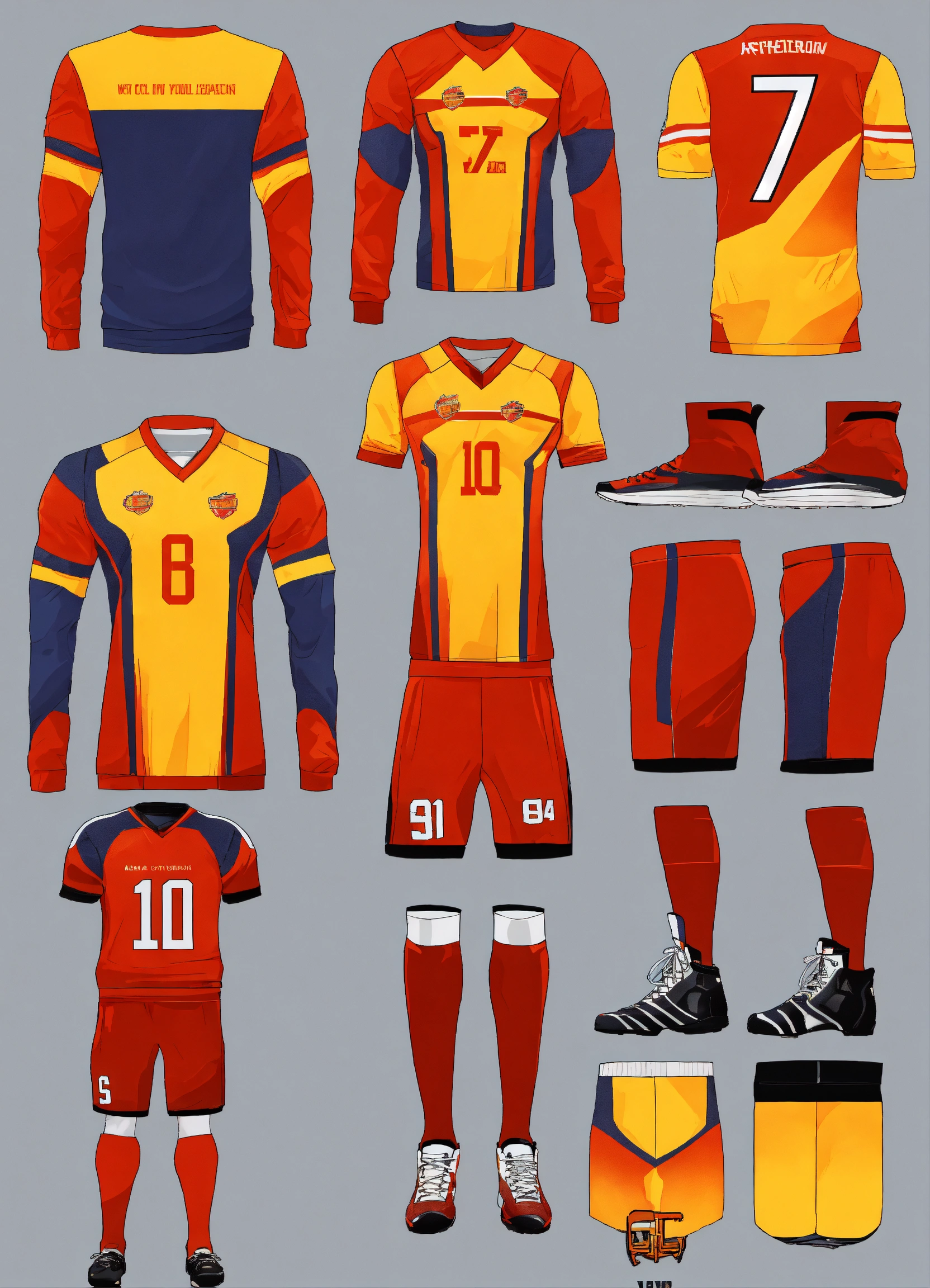 Lexica - Create a design for a sports football uniform that combines ...