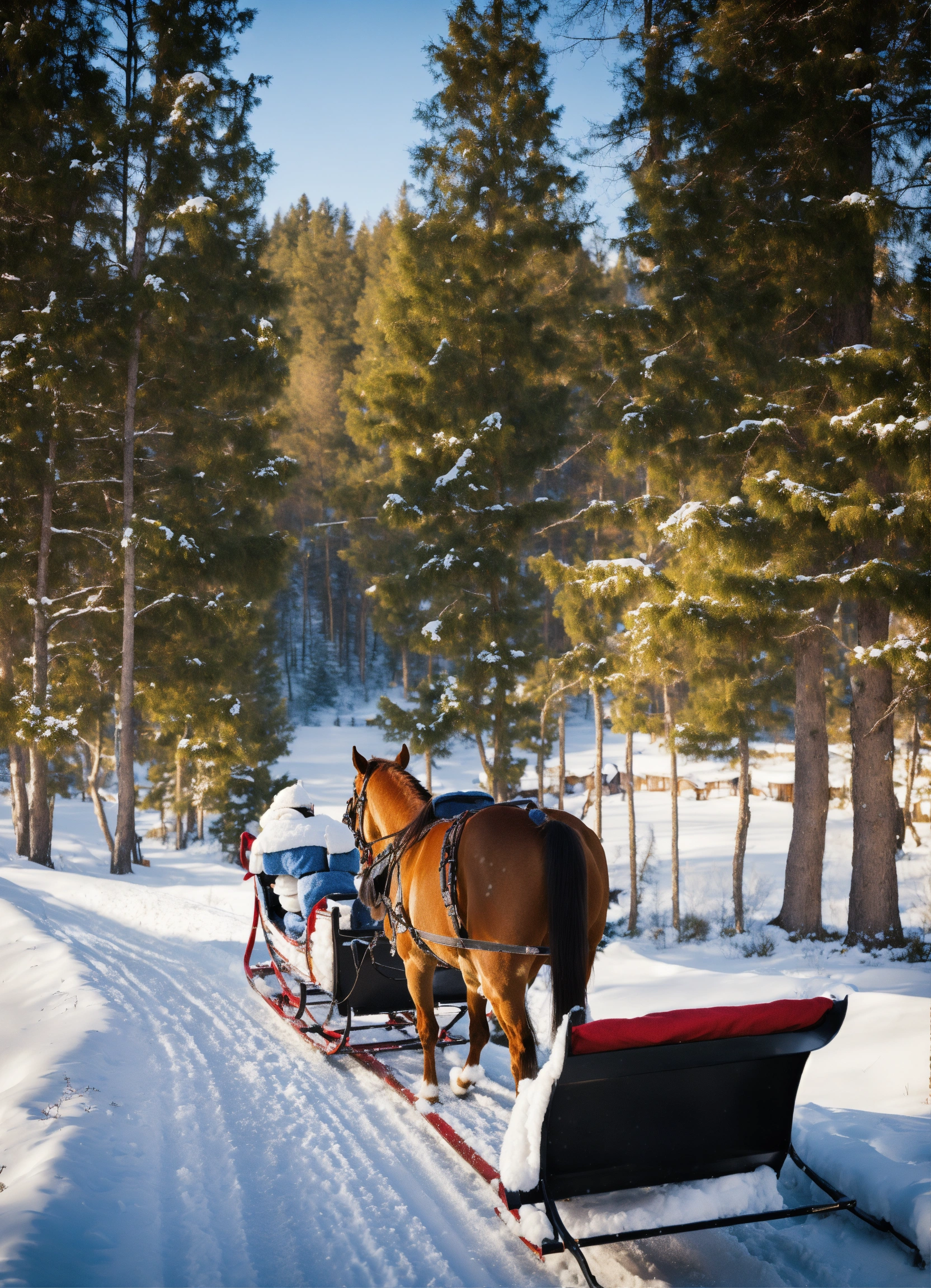 Lexica - Horse ride a sleigh in snow