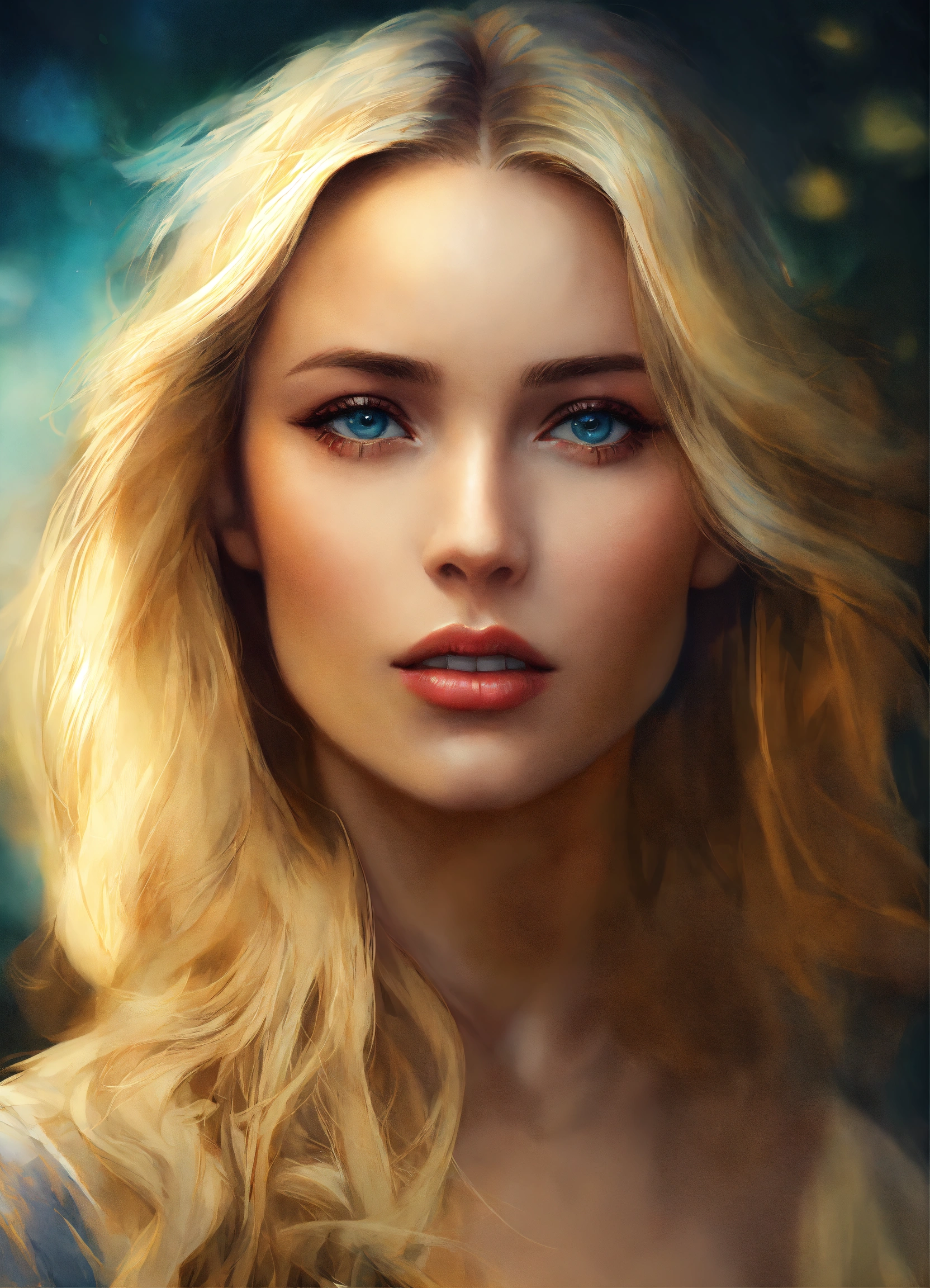 Lexica - Portrait of a beautiful mystery blond woman by digital artist