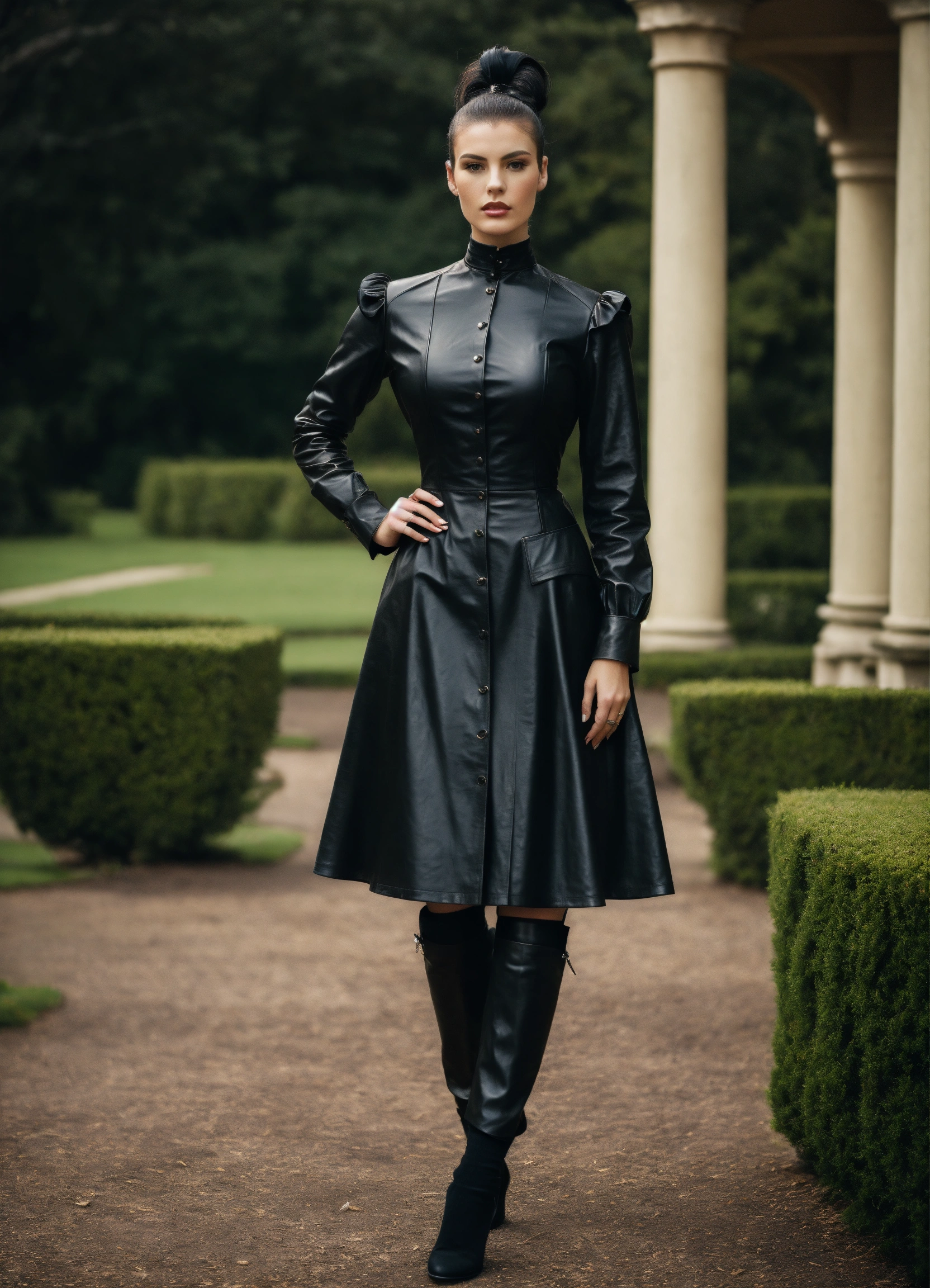 Lexica - Stunning arrogant woman fashion model, strict victorian black ...