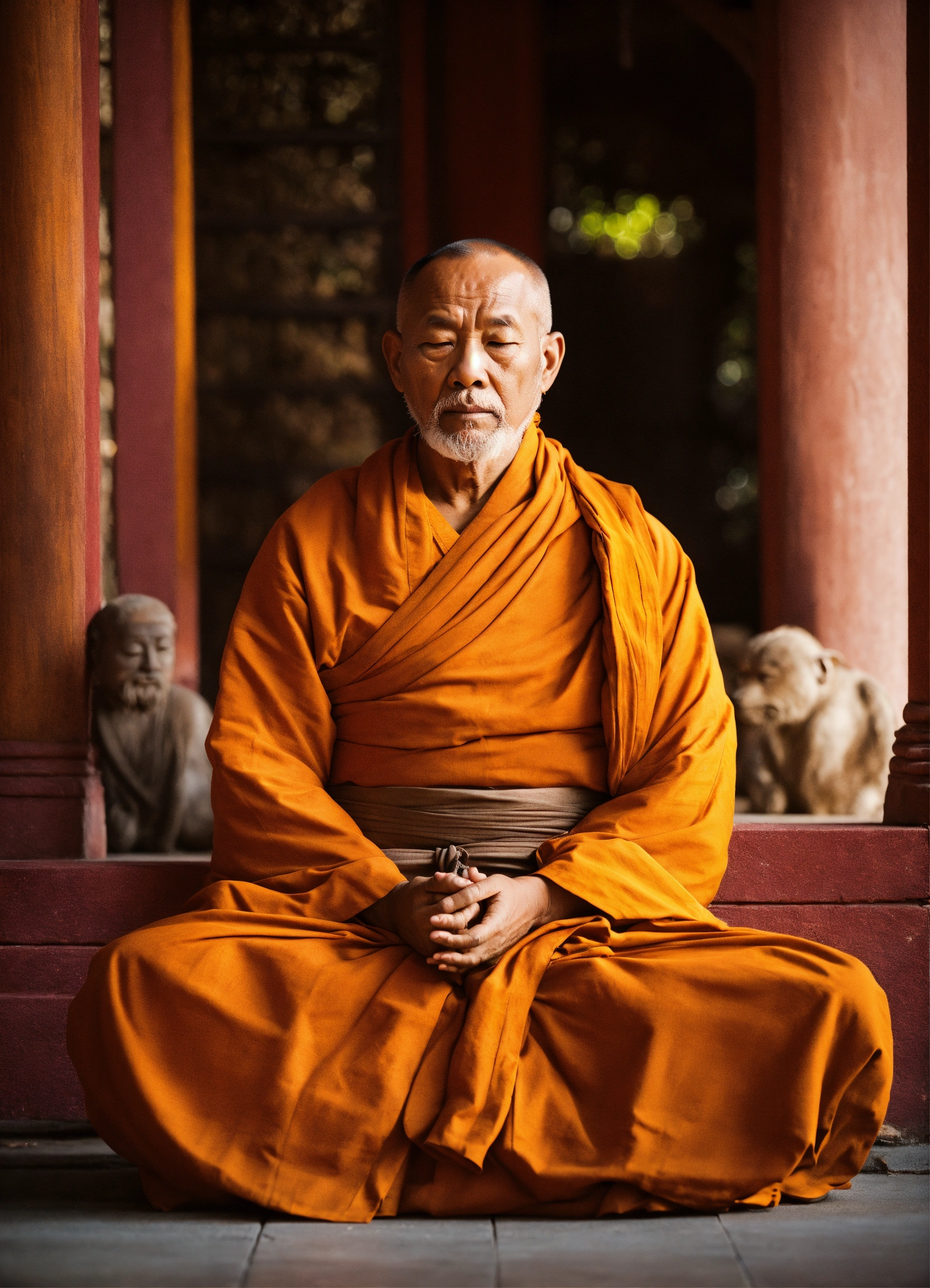 Lexica - Wise monk sitting in meditation