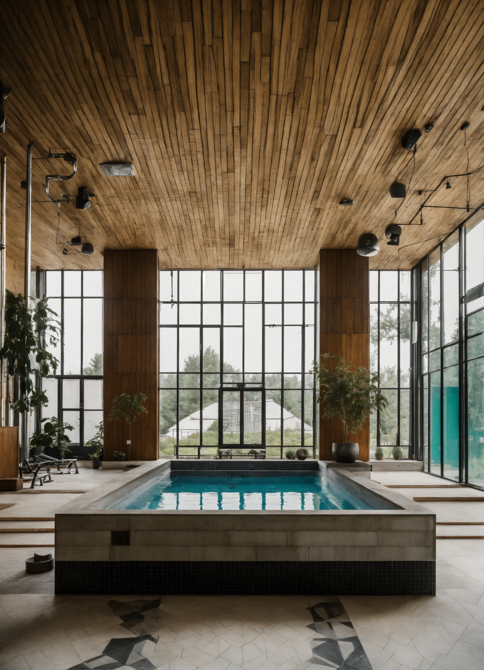 Lexica - Fitness, gym, swimming pool, avangard, interior, cozy, wood ...