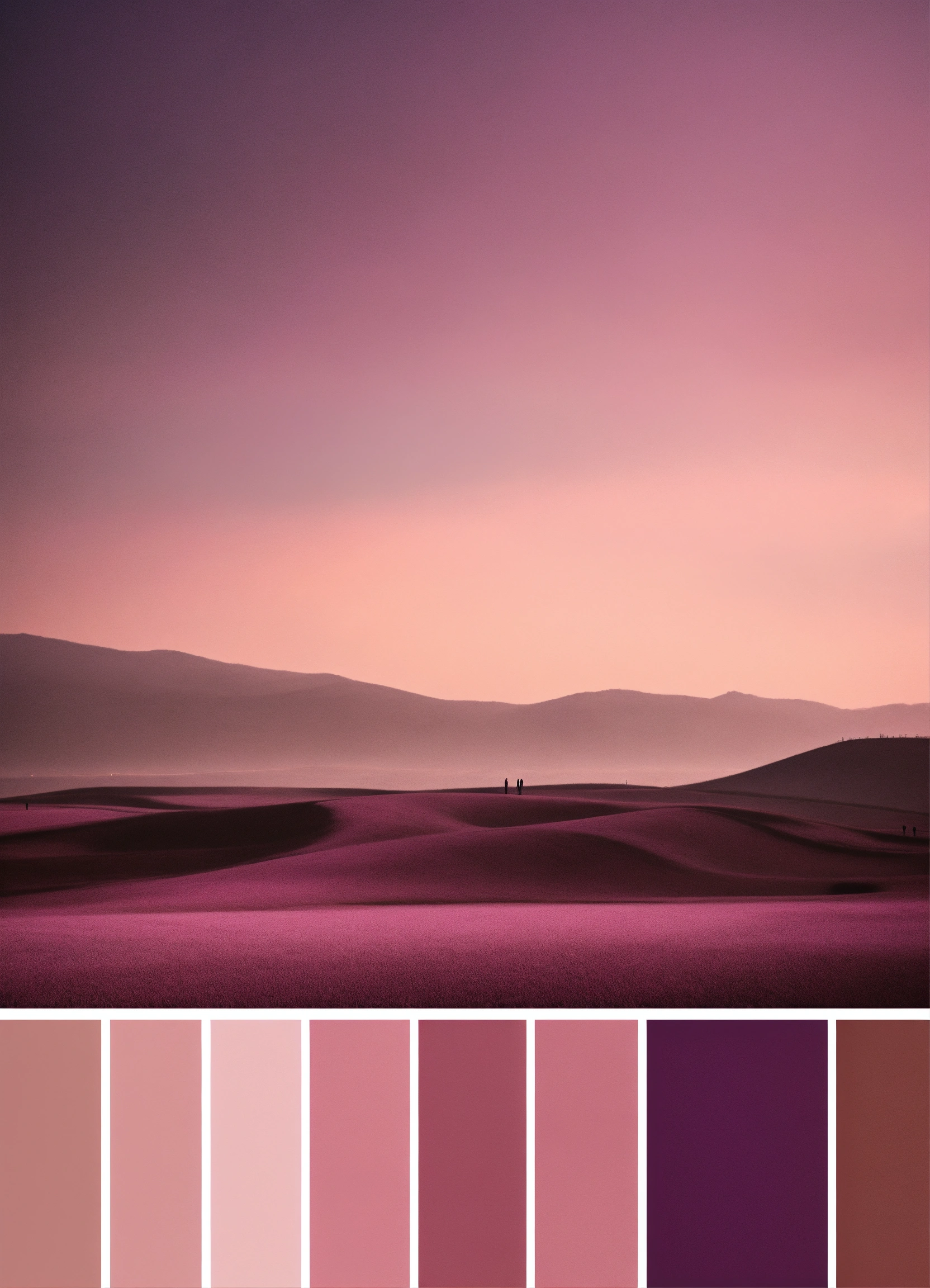 Lexica - Muted tones of dusty pink and dark purple combination images ...