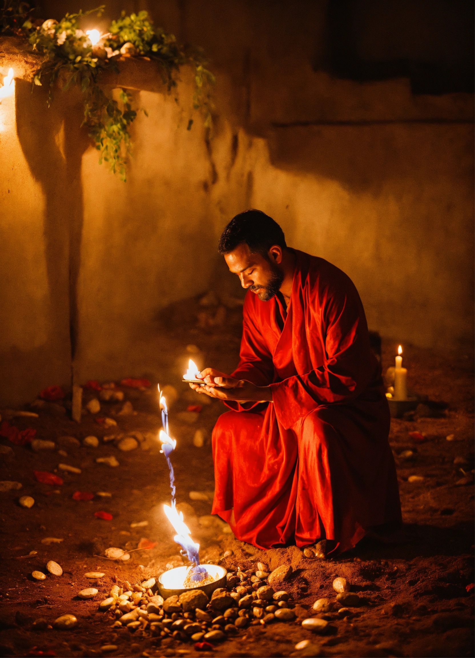 Lexica - A man performing a resurrection ritual.