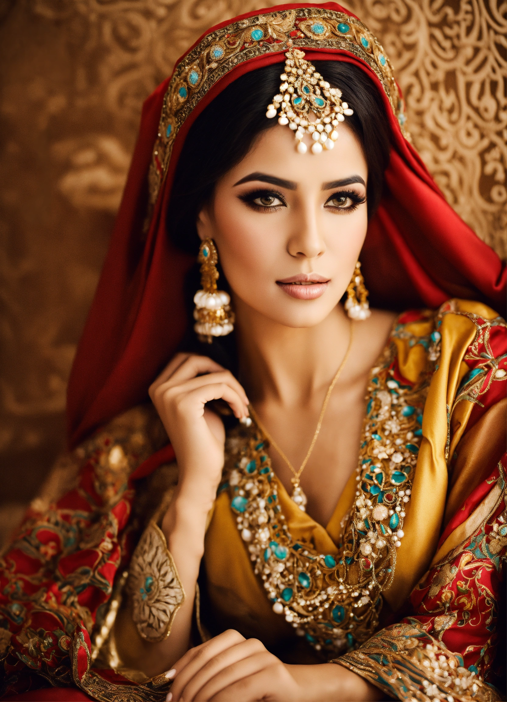 Lexica - Beautiful arabic women , waering beautiful kaftan morrocan ...