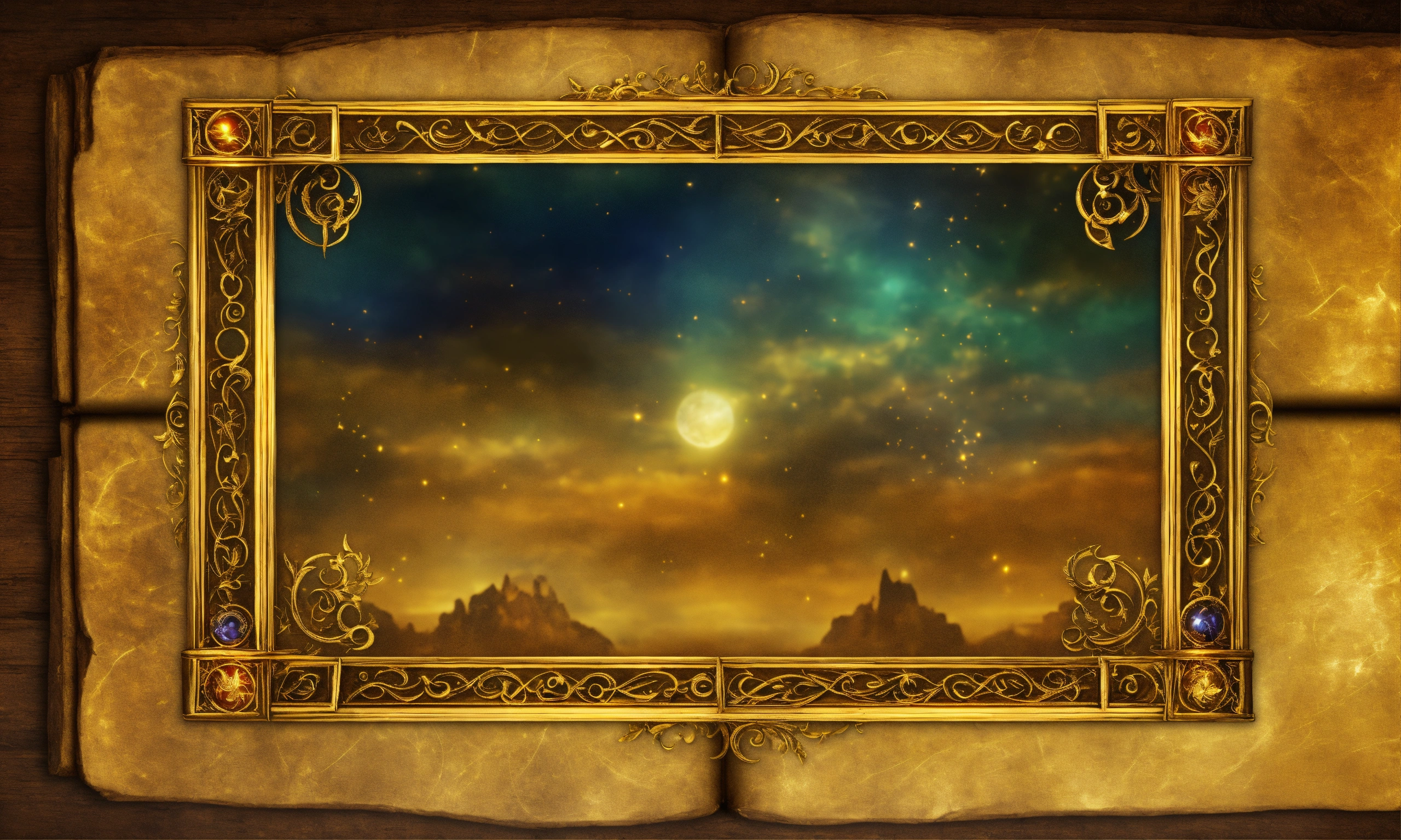 Lexica - Magic spell frame, template, old parchment background, magic ...