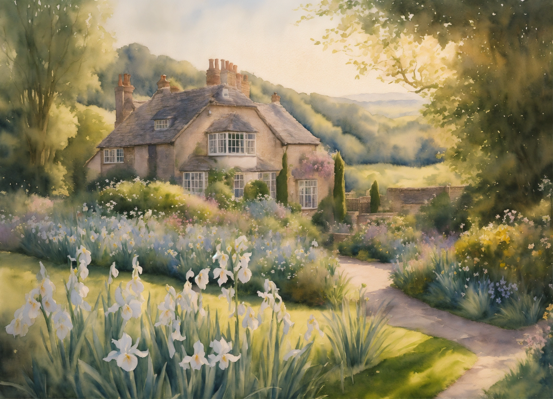 Lexica - Watercolour painting, pastel colours, warm light, intricate ...