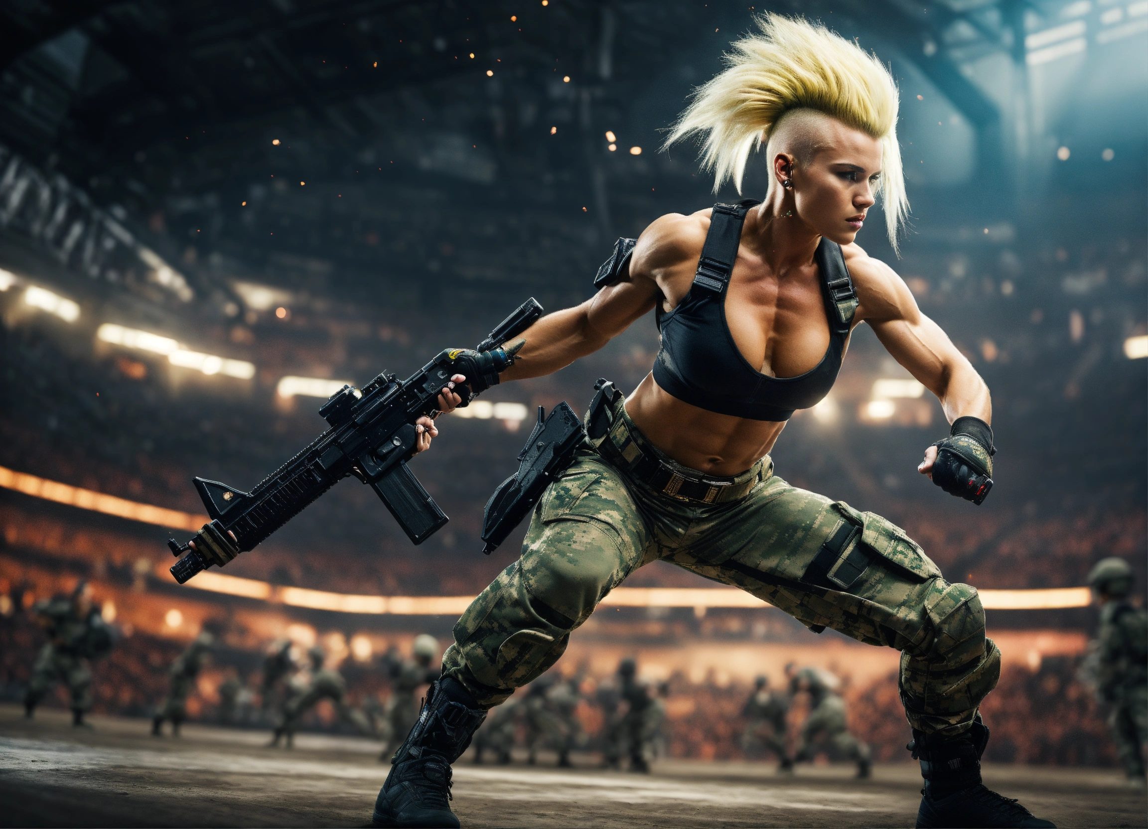 Lexica - Fighting soldiers in an arena, full body, realistic ...