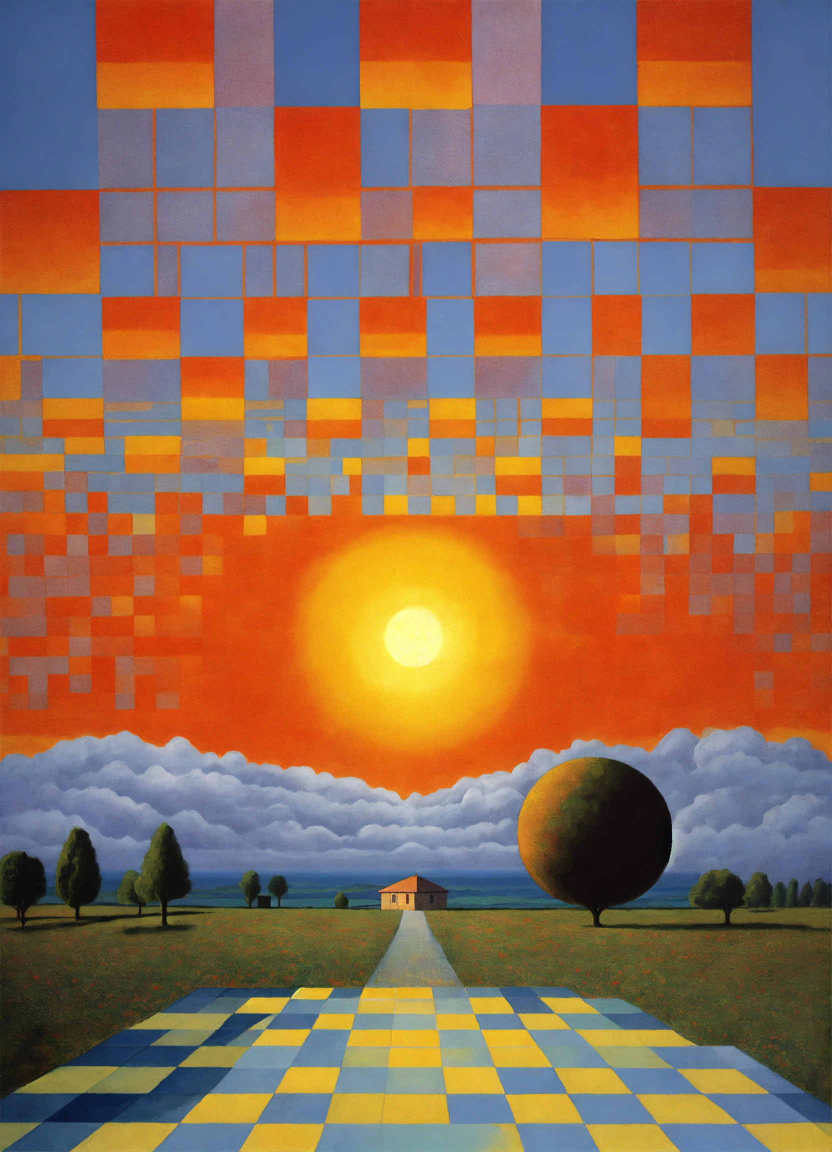 Lexica - Sun merging into moon, psychedelic, the four corners of the ...