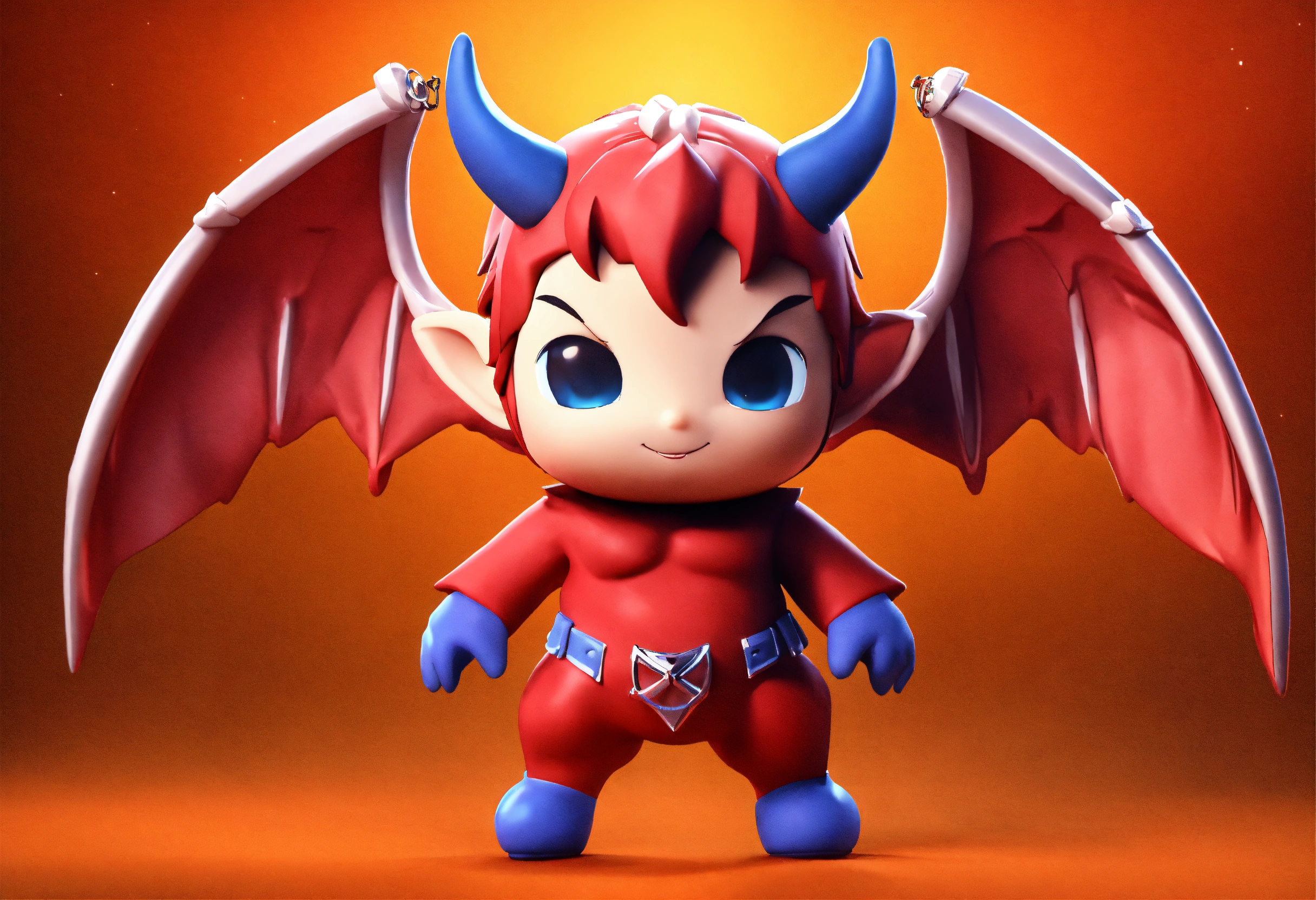 Lexica - A cute male devil cartoon angel, in manga 3d realistic style