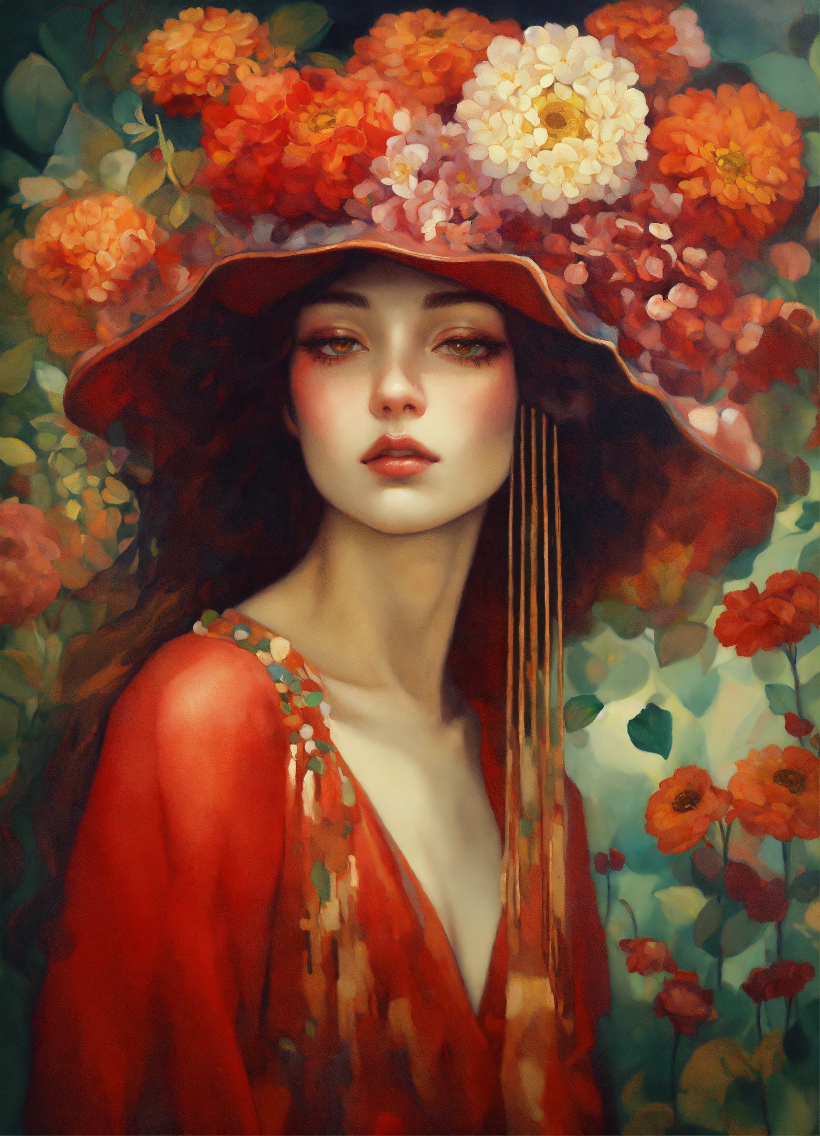 Lexica - A breathtaking oil painting of a fashionable hobo, flowers ...