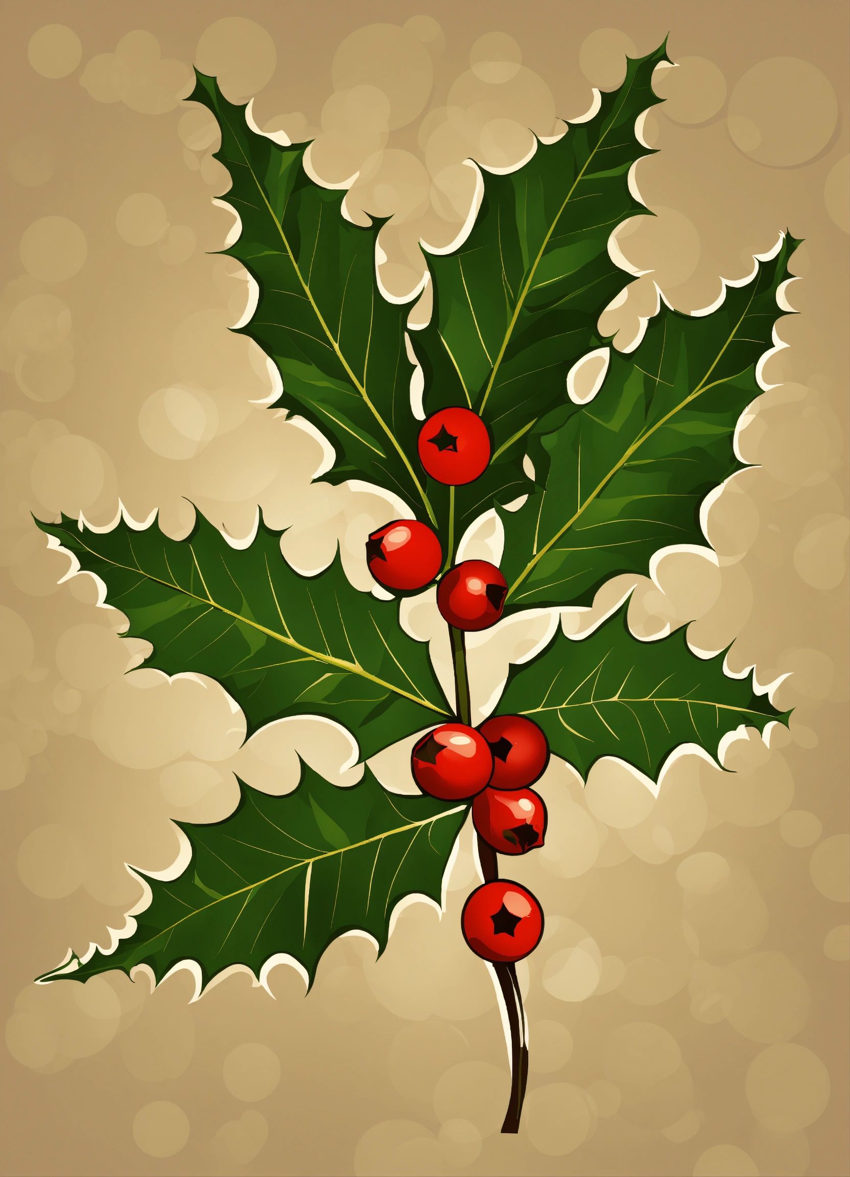 Lexica - Sprig of holly, vector image