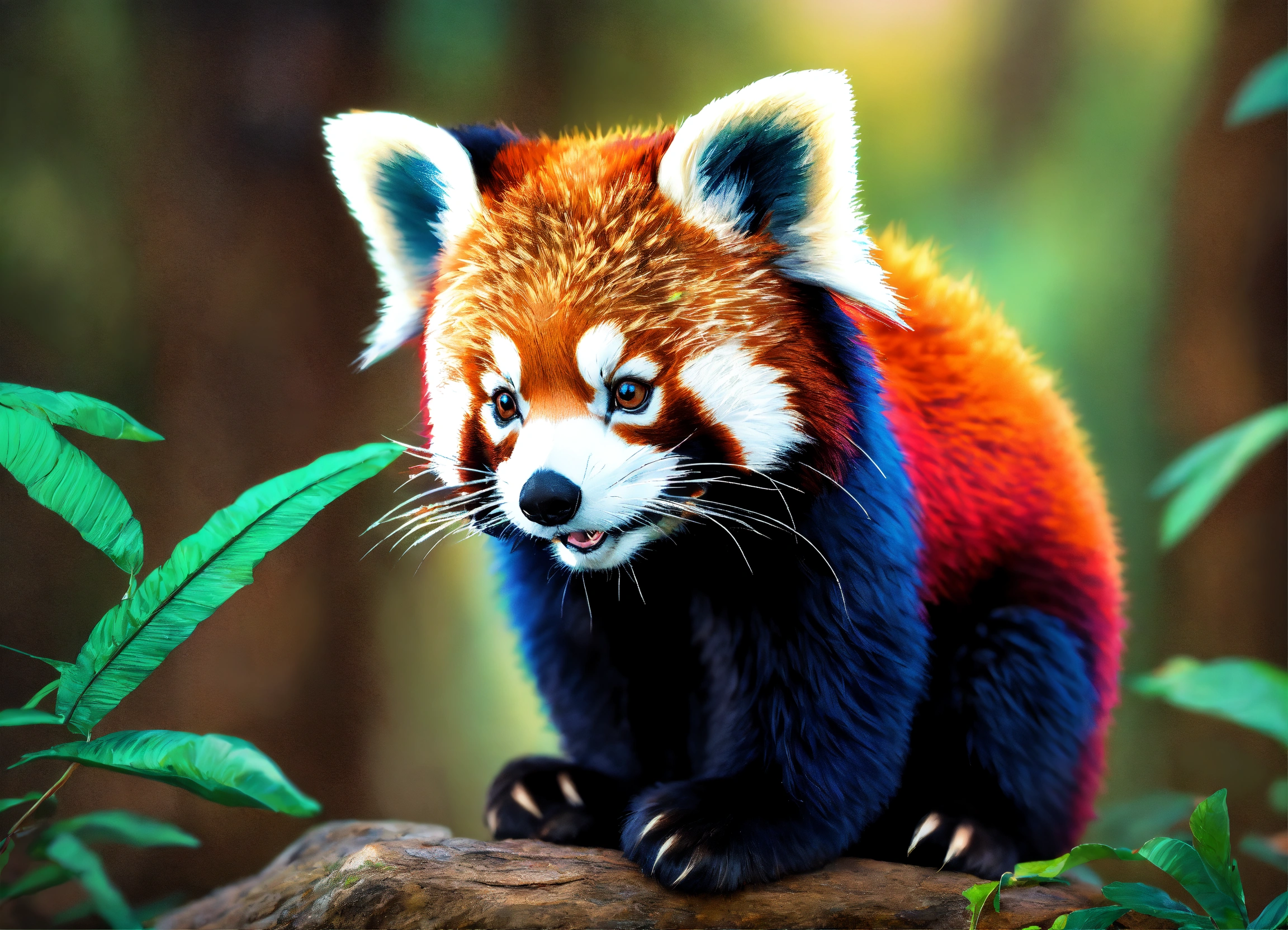 Lexica - Adorable red panda, symbol of the year, digital art, 3d ...