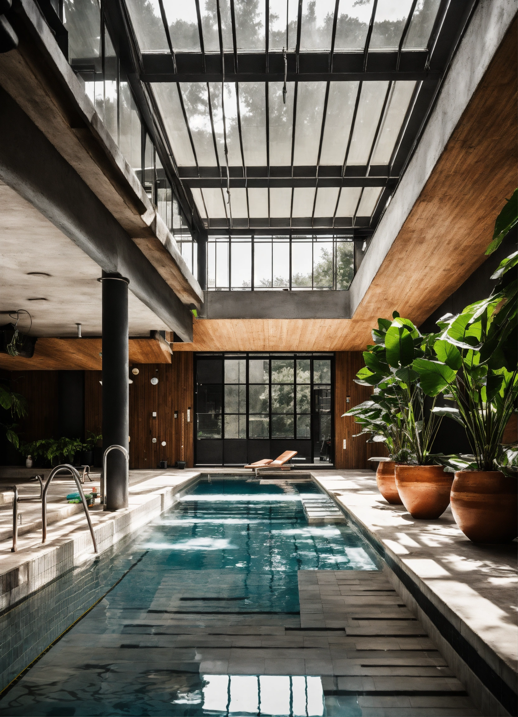 Lexica - Fitness, gym, swimming pool, avangard, interior, cozy, wood ...