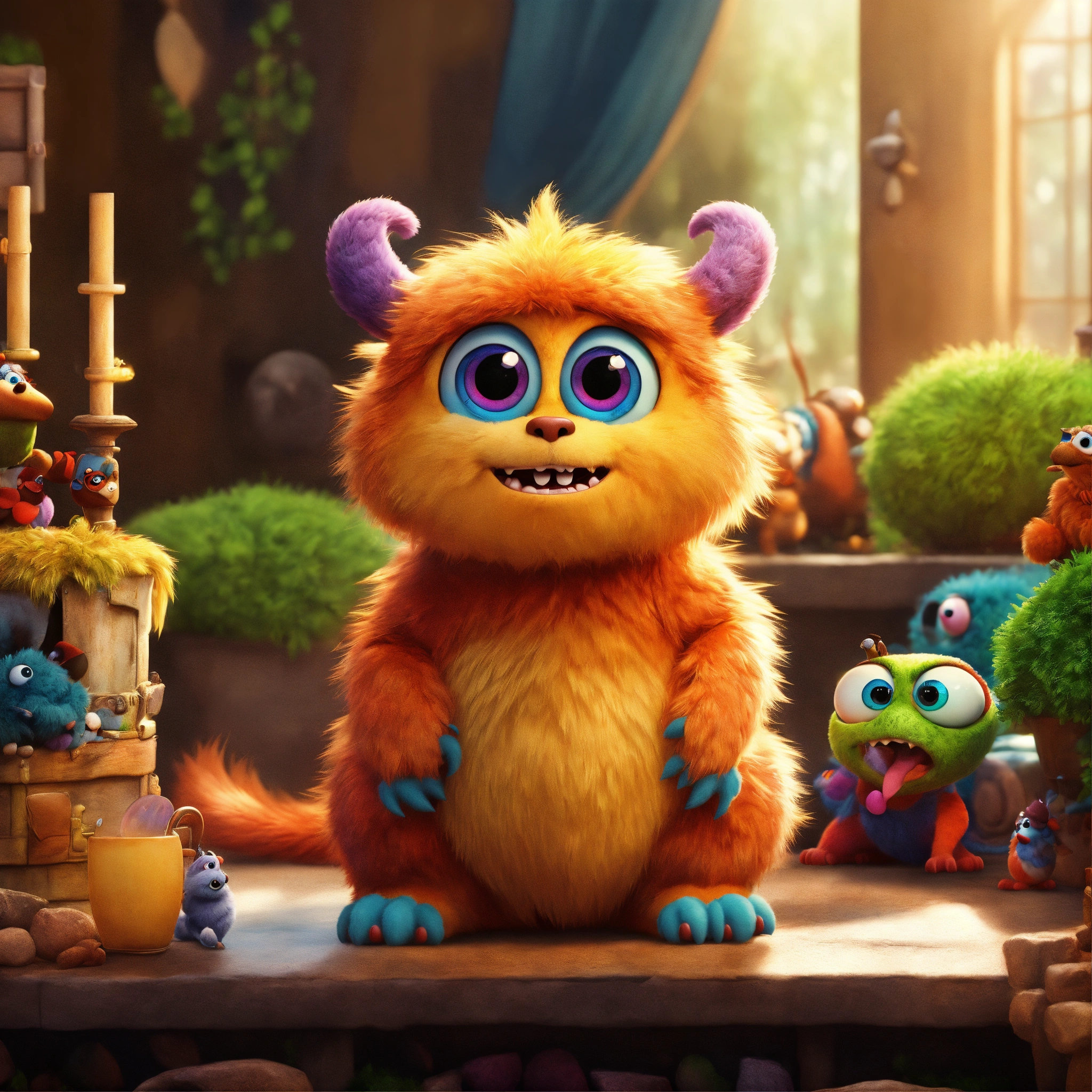Lexica - A cute, furry monster kingdom, realistic, high quality ...