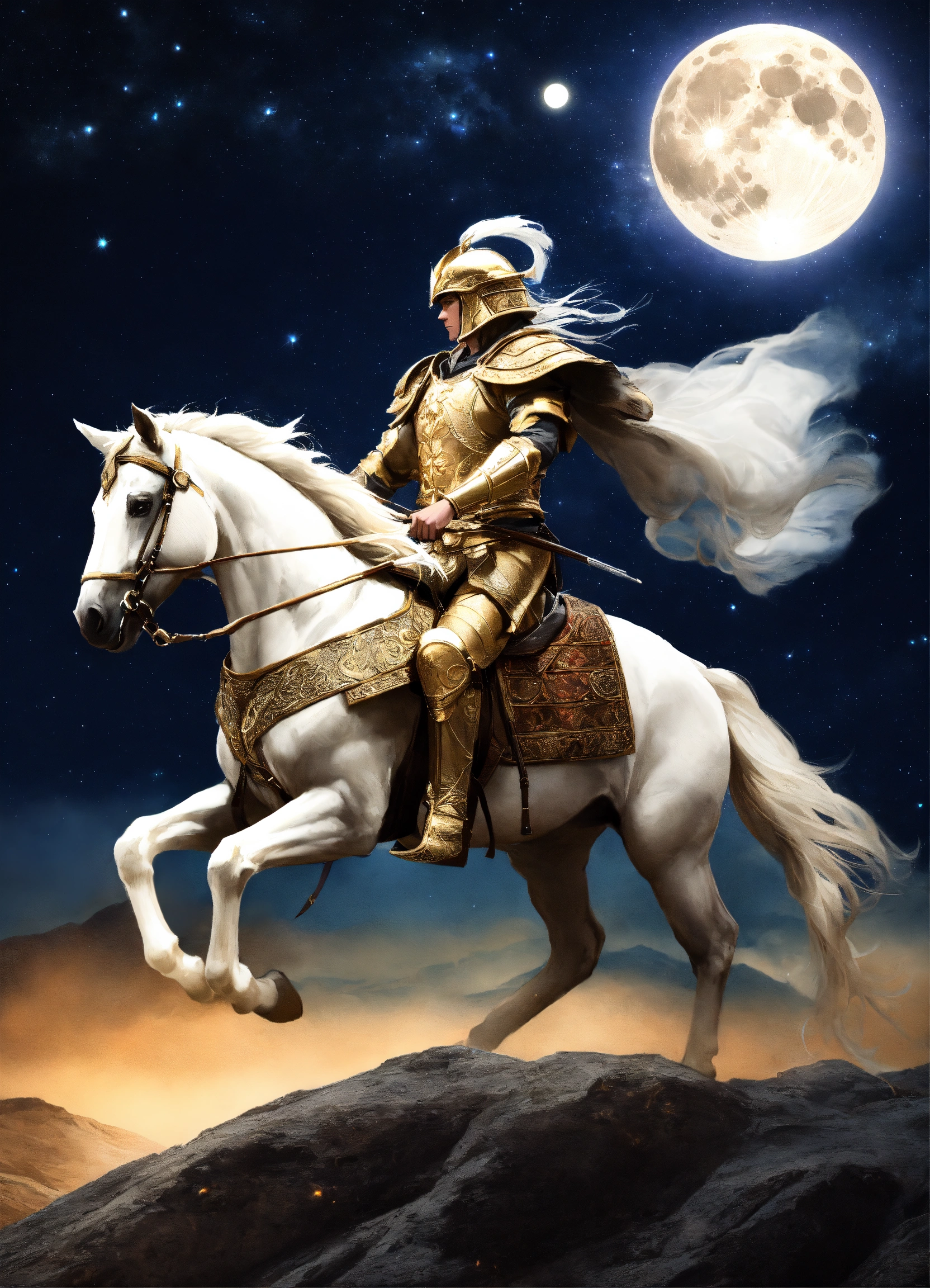 Lexica - "Craft a photo featuring a real, robust warrior atop a chariot ...