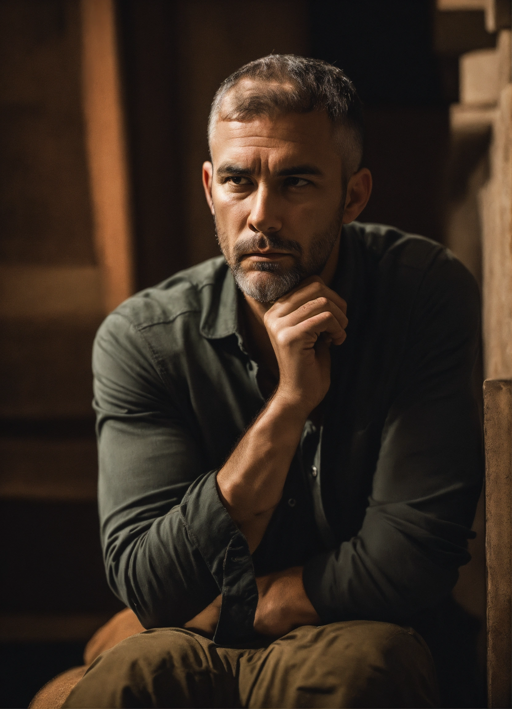Lexica - Photo of a man deep in thoughts, artistic, contemplating ...