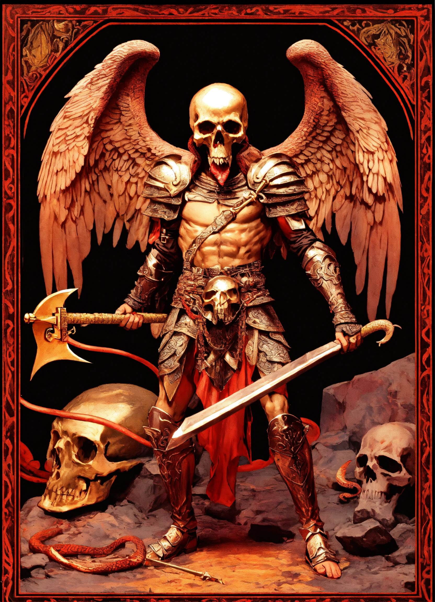 Lexica - Archangel of death gabriel mithril skulled warrior with a ...