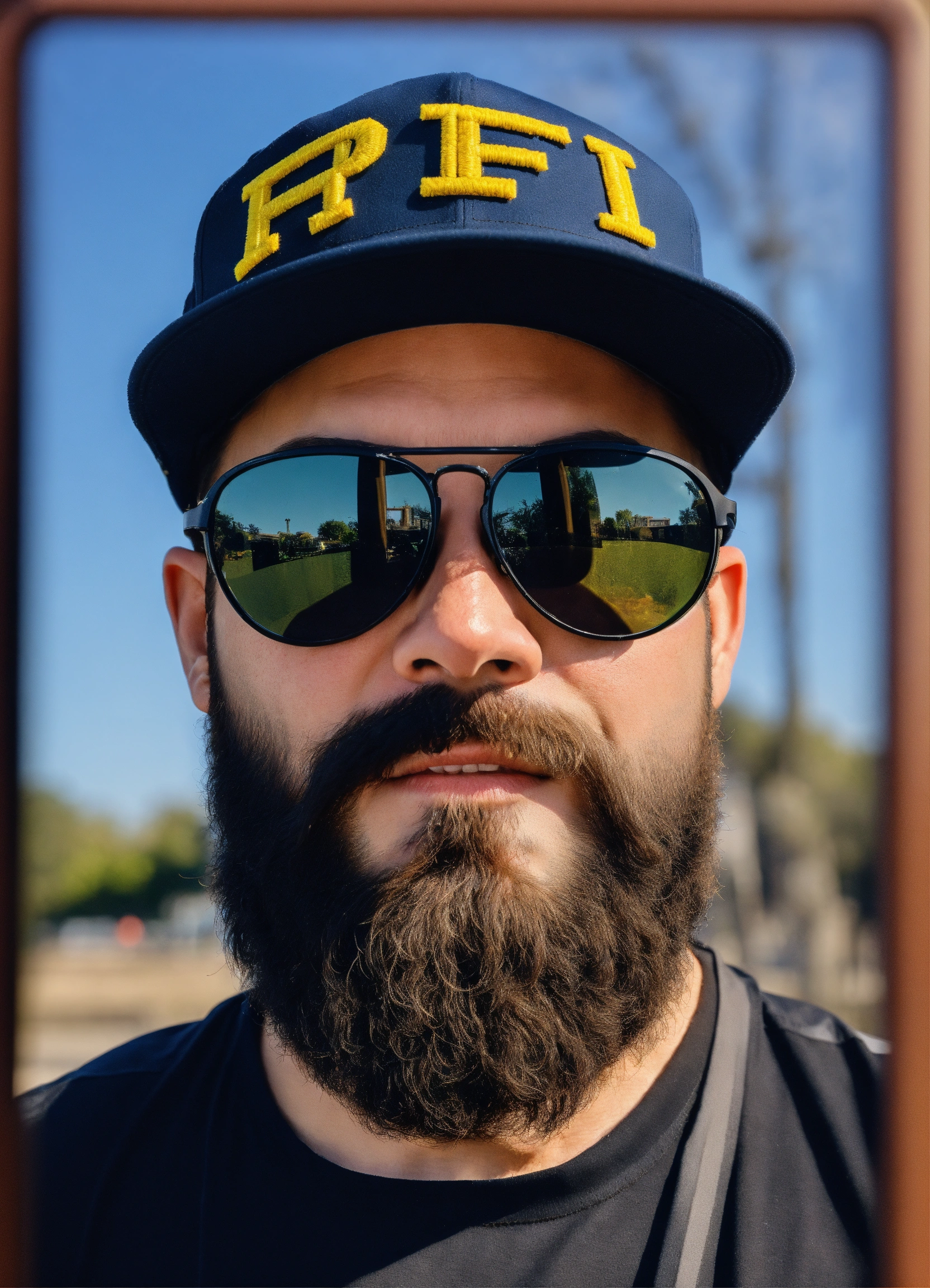 Lexica - Fbi agent with a trimmed beard wearing and fbi hat with ...