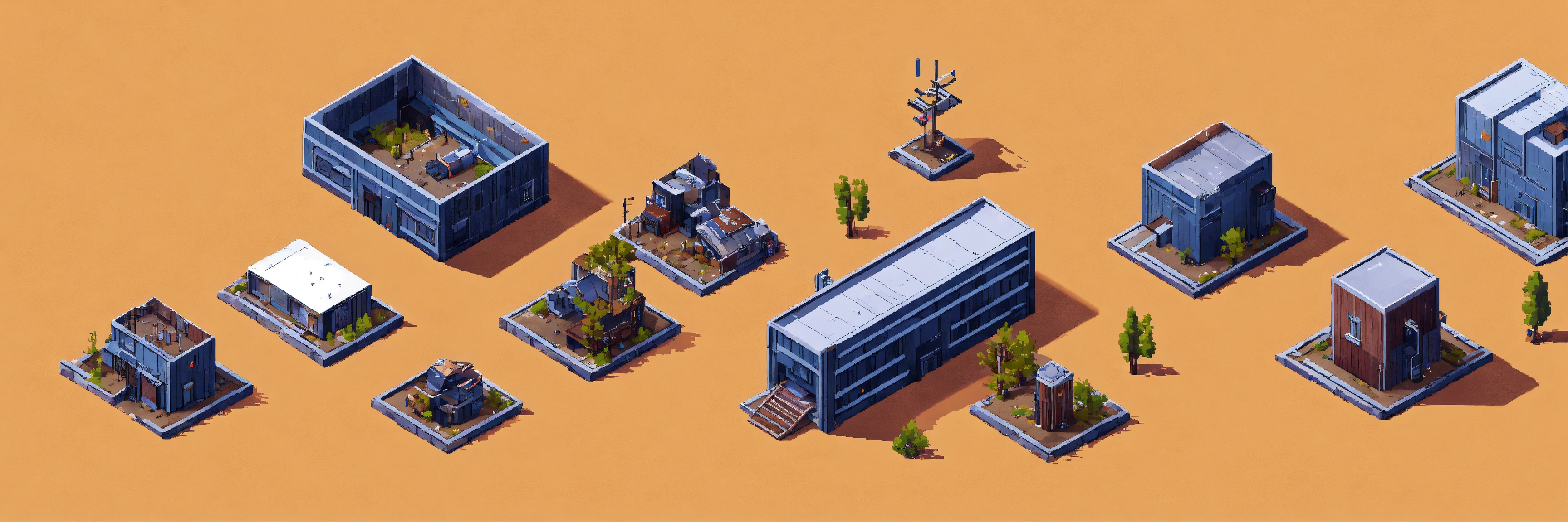 Lexica - Isometric. short to tall Upgrade progression of a post ...