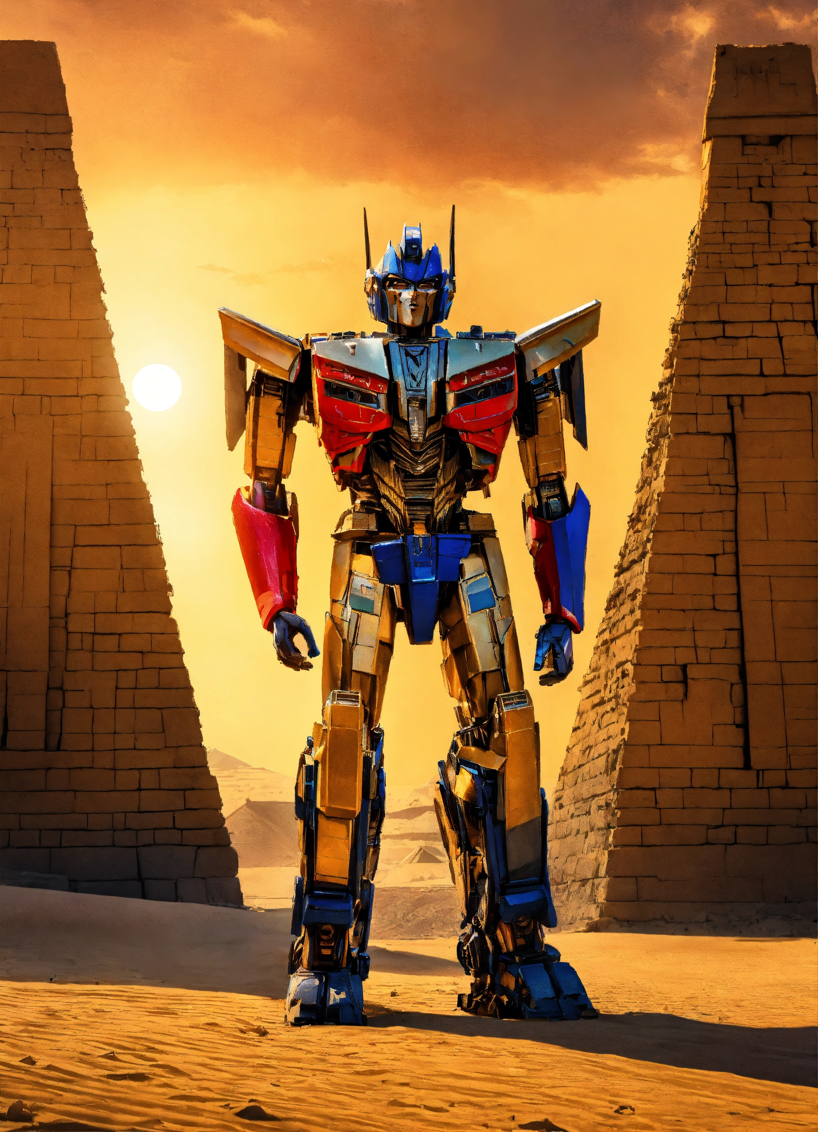 Lexica - Maral's meeting with Transformers in the Egyptian pyramids,8k,