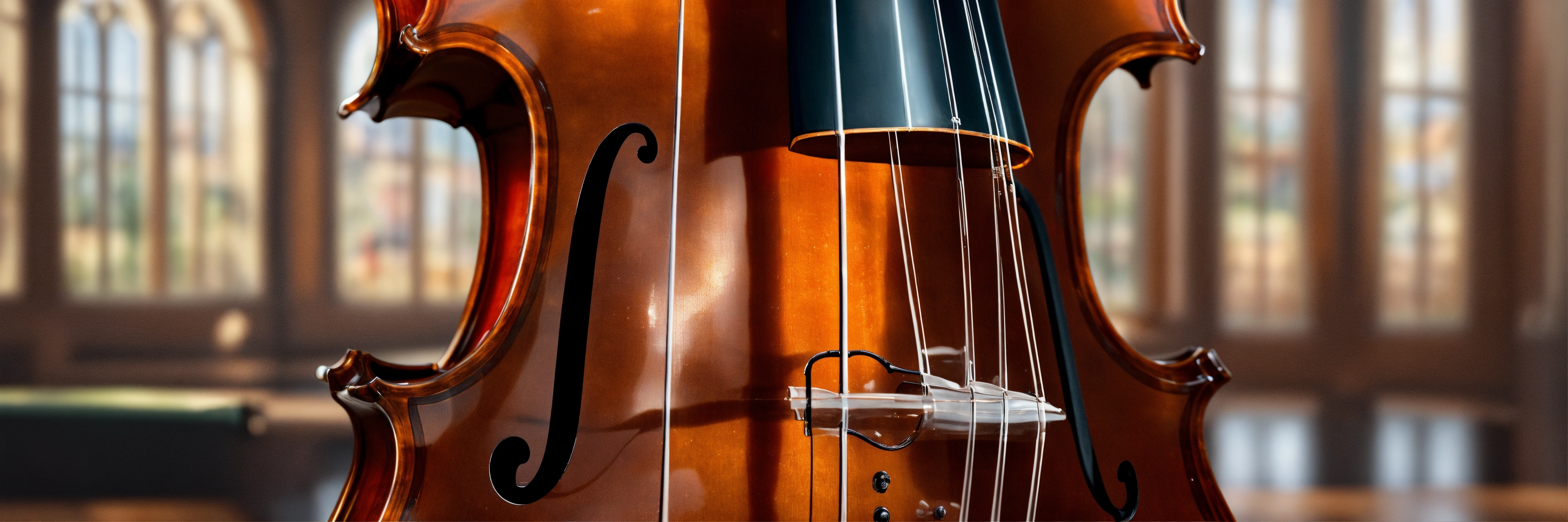 Lexica - A photorealistic closeup view of inside a transparent cello ...