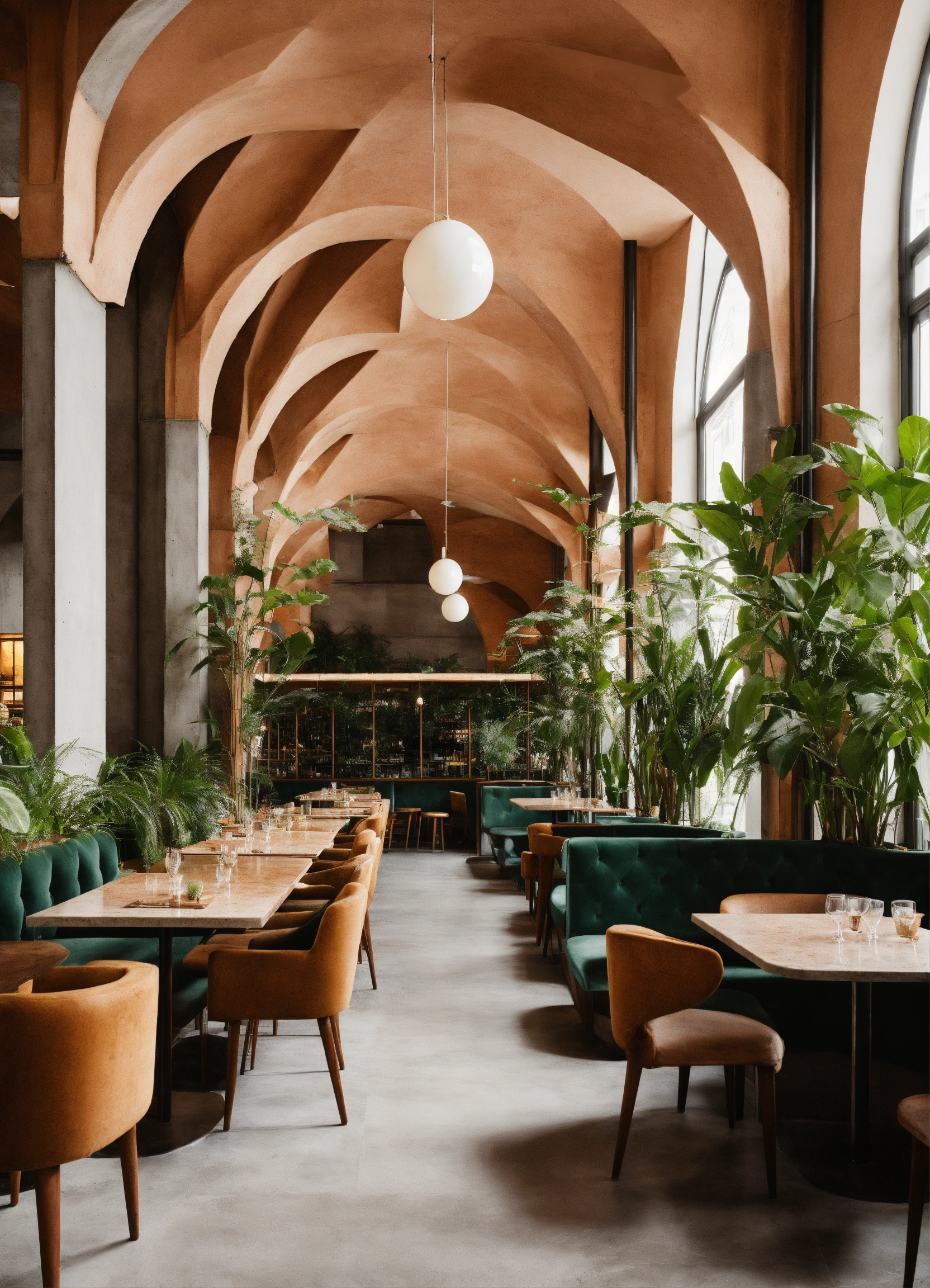 Lexica - Restaurant market, art nouveau, bauhaus, minimalism, interior ...