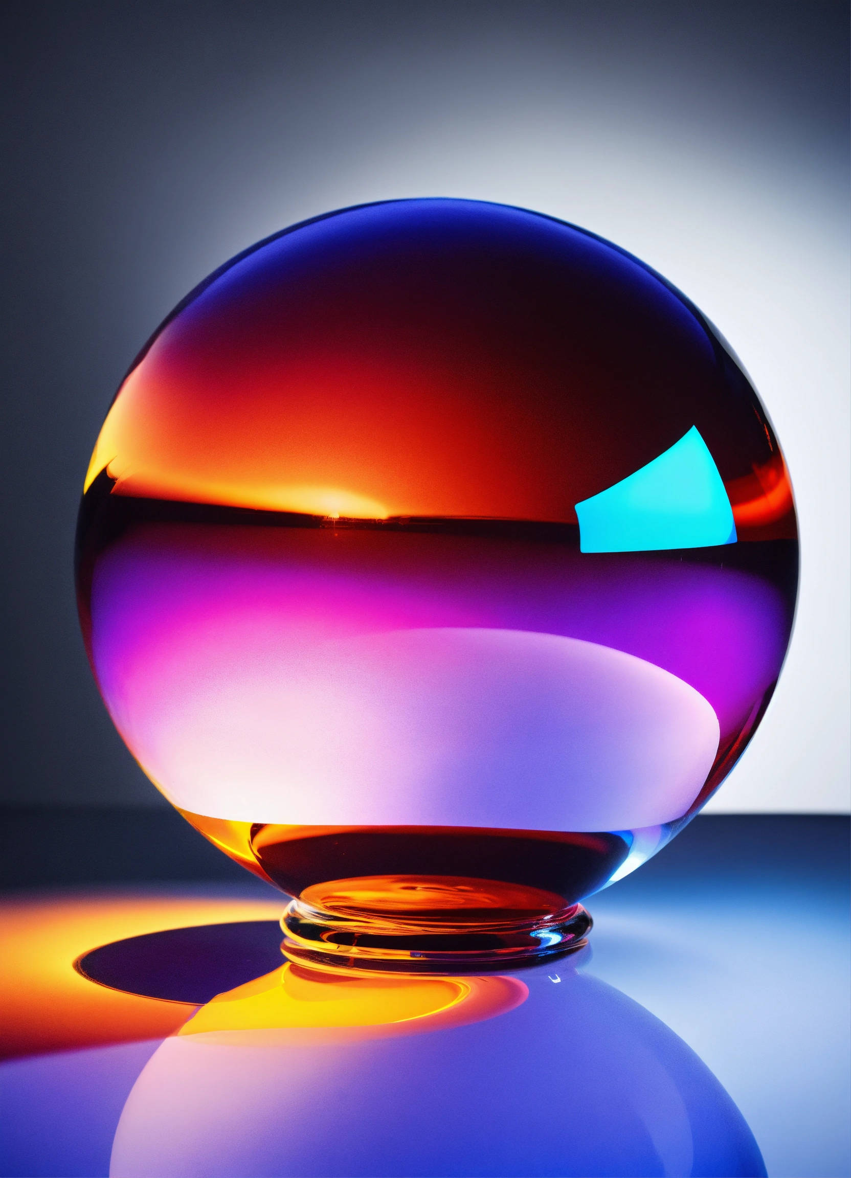 Lexica - A colorful shiny polished transparent realistic sphere object ...