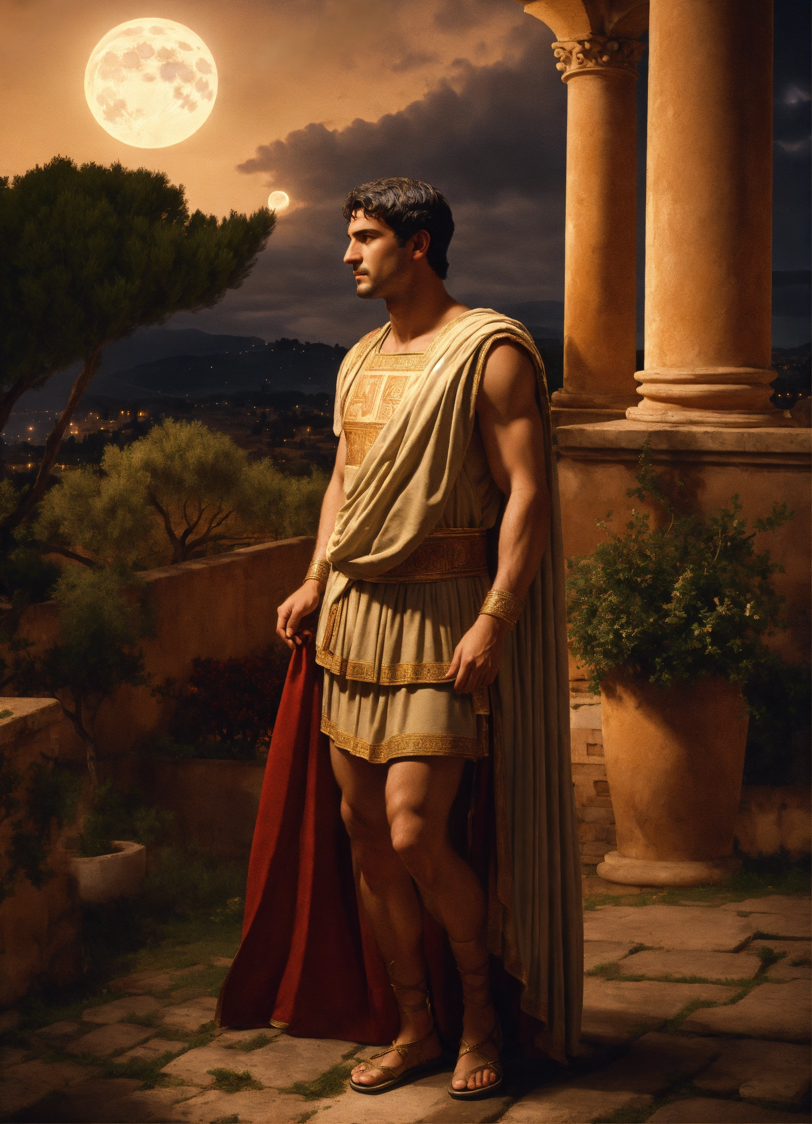 Lexica - A portrait of an accurate short-haired dark-haired achilles ...