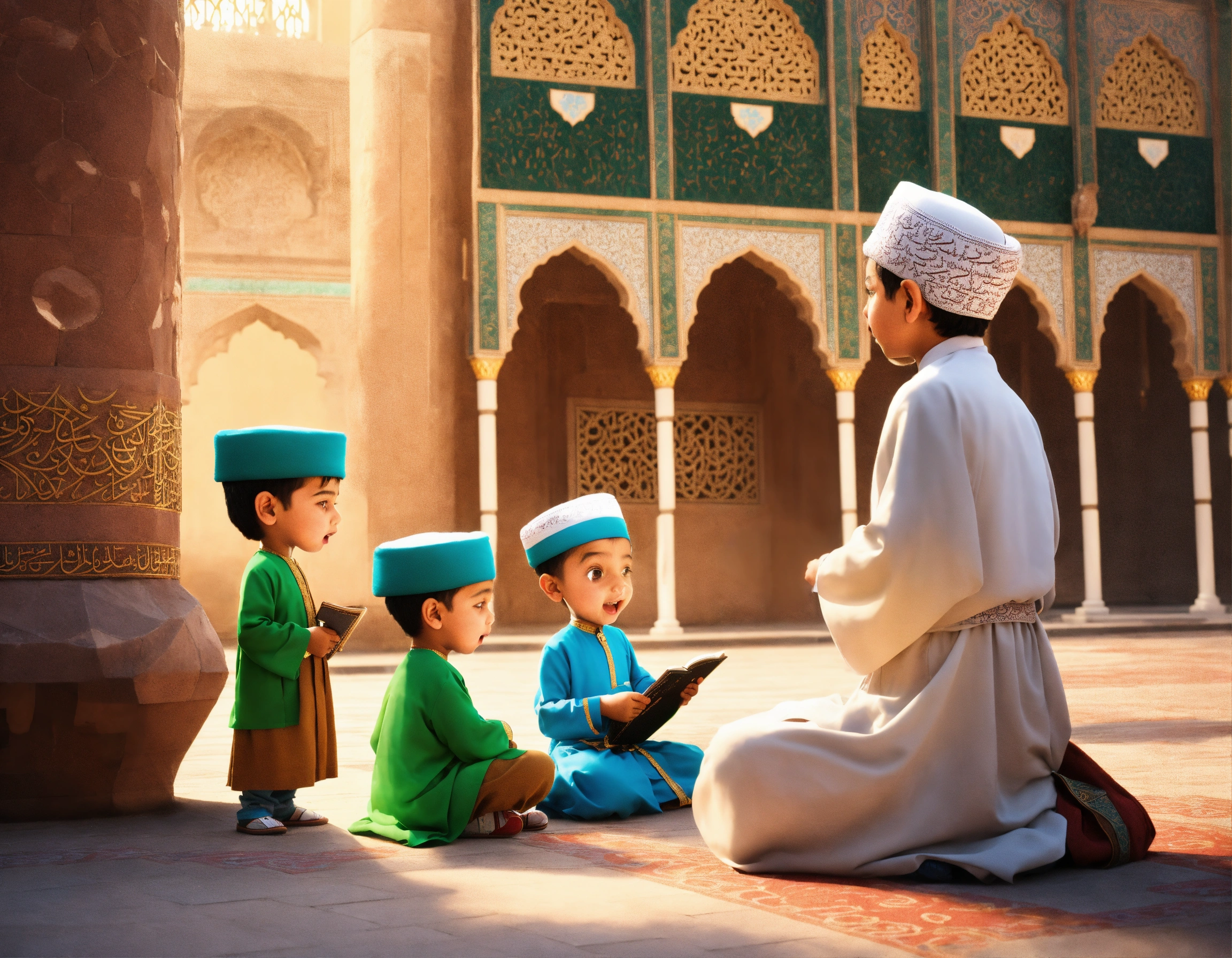 Lexica - 3D mascot of an Islamic cleric as a child, Abdullah bin Mas'ud ...