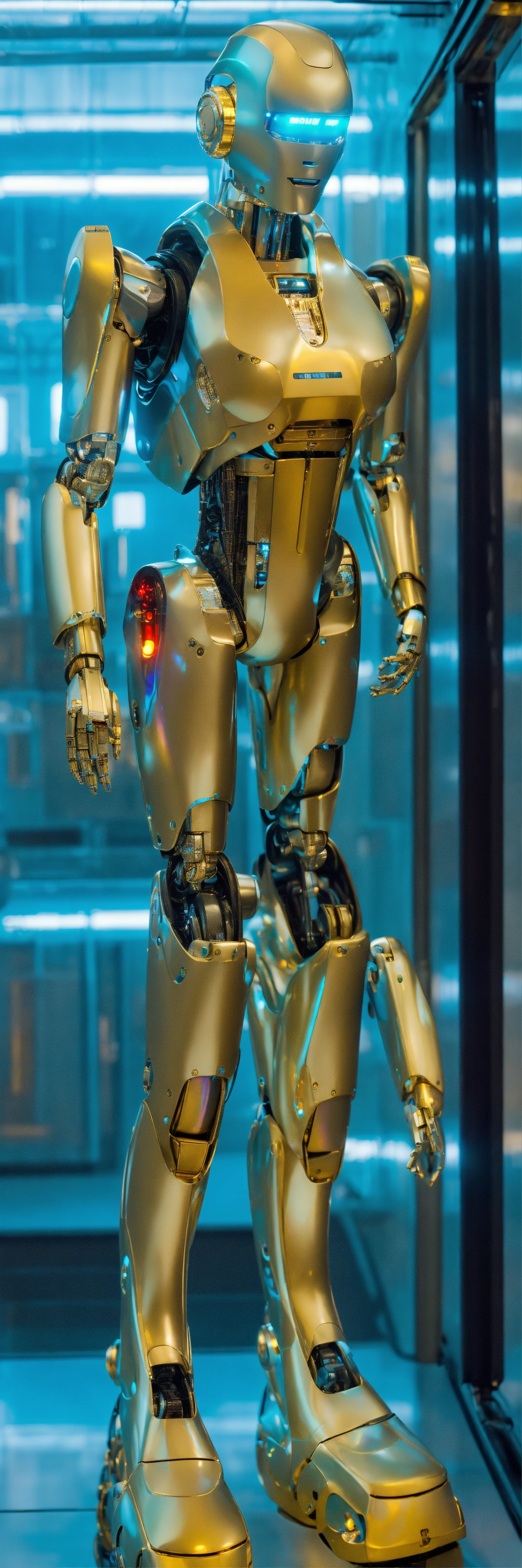 Lexica - Humanoid shimmer figure, sleek silky, made of iridescent ...