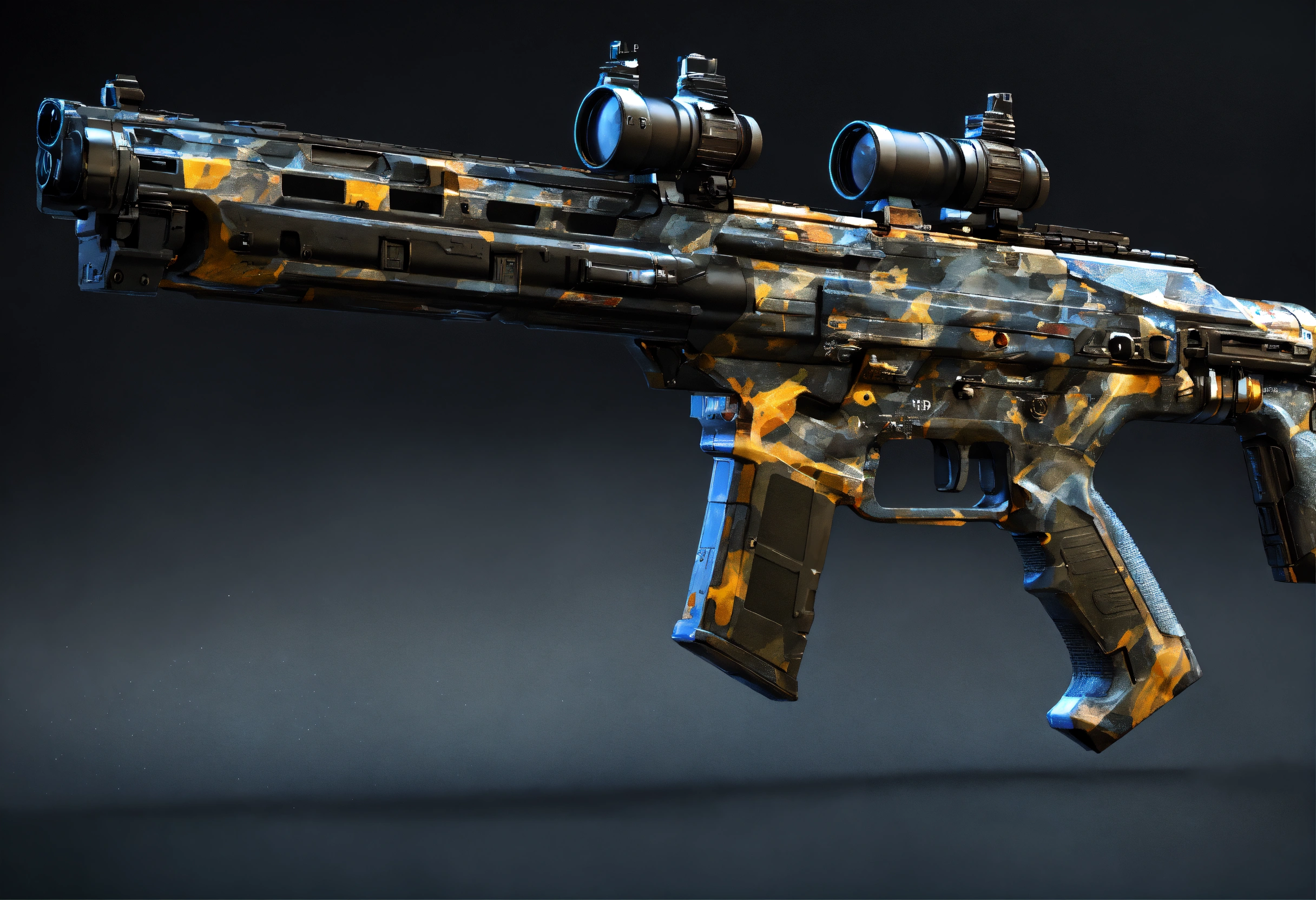 Lexica - Side view of the full image of a black camo sci fi energy ...