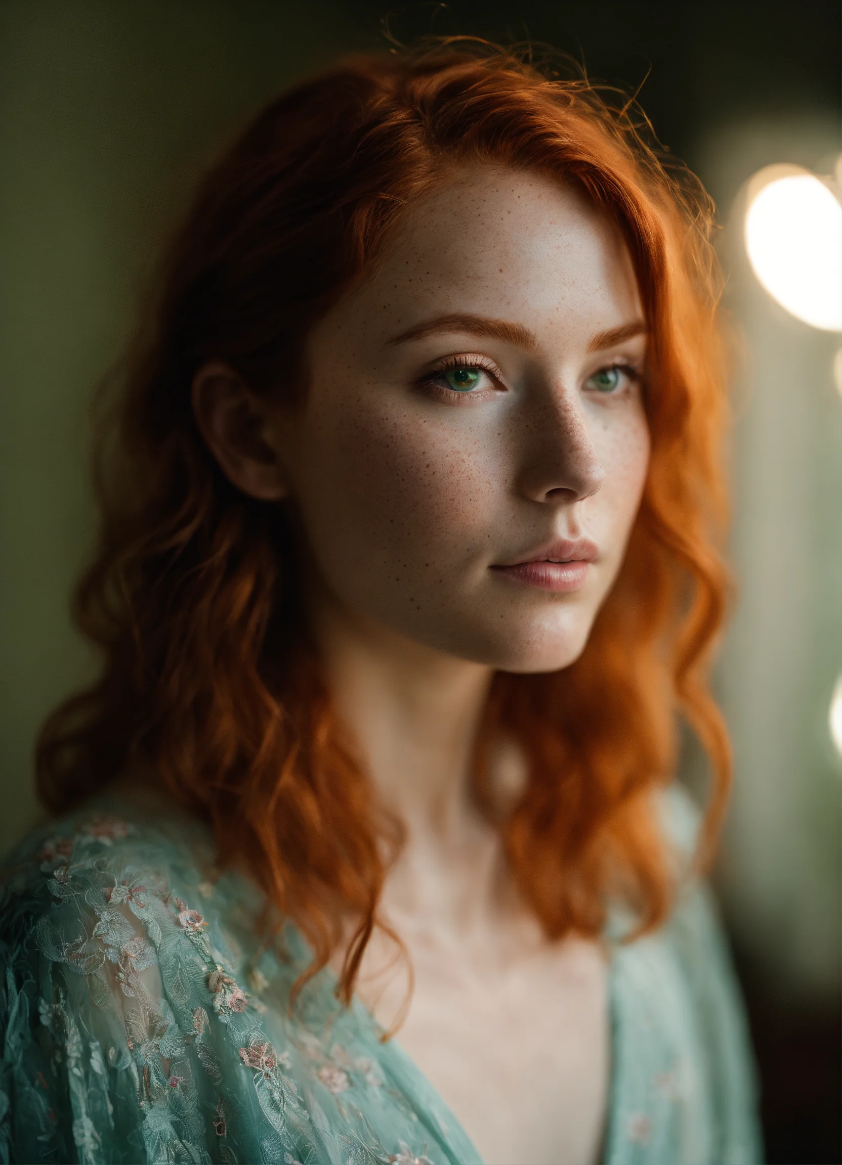 Lexica Redhead Portrait Shot On Leica Shadowplay Gorgeous Lighting Subtle Pastel Hues 8k