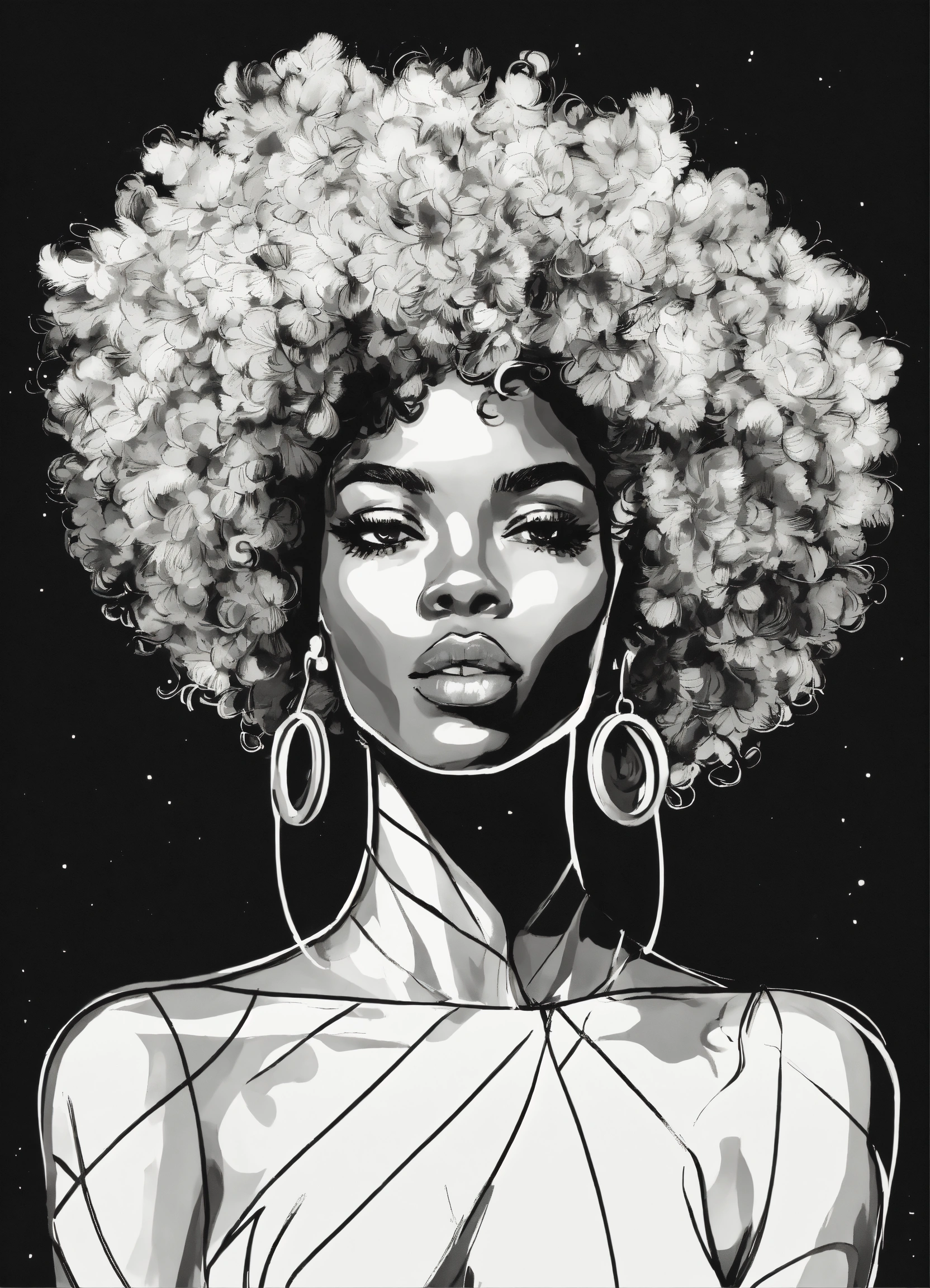 lexica-black-and-white-line-drawing-black-woman-glamorous-upper