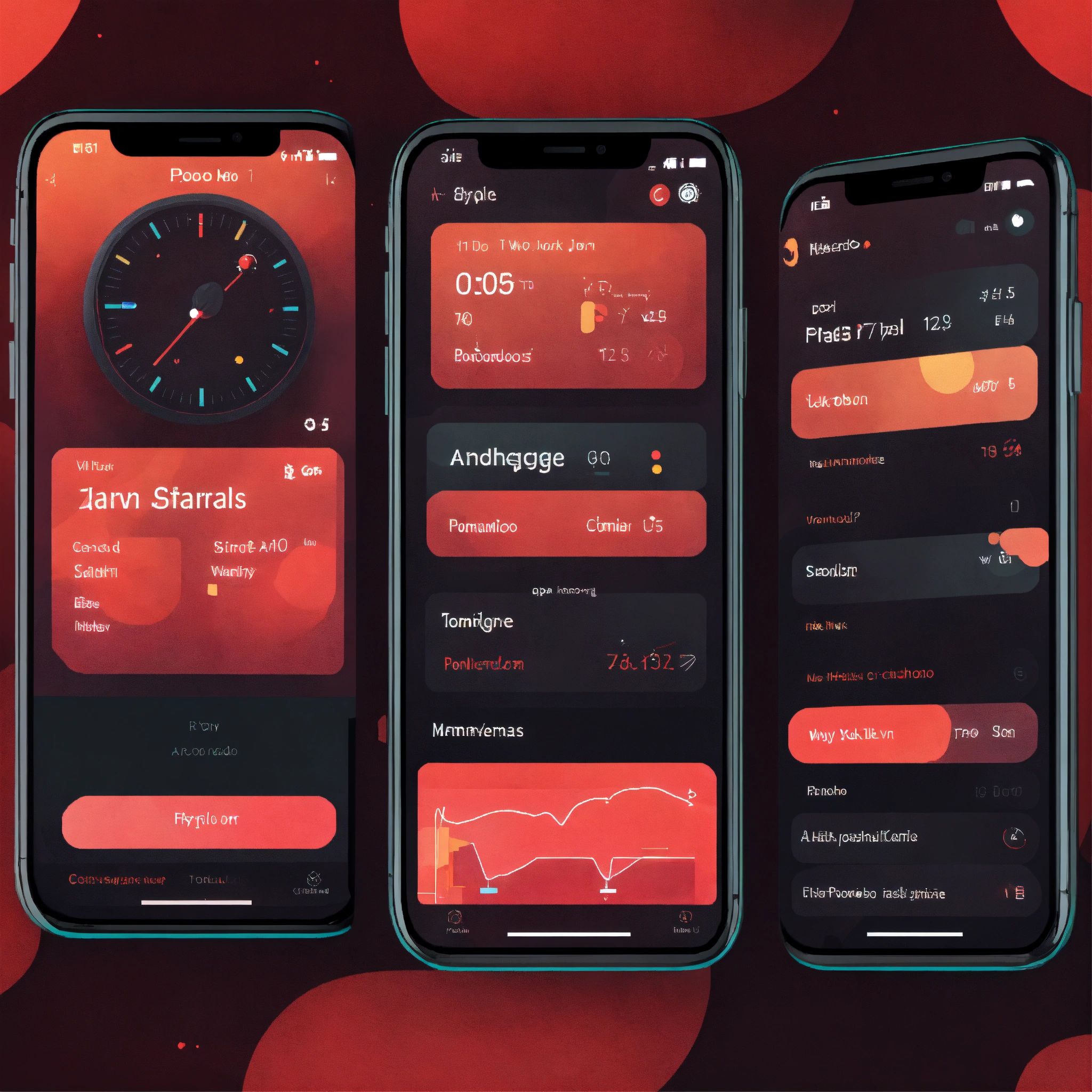 Lexica - Stylised app ui for focusing on task, pomodoro style