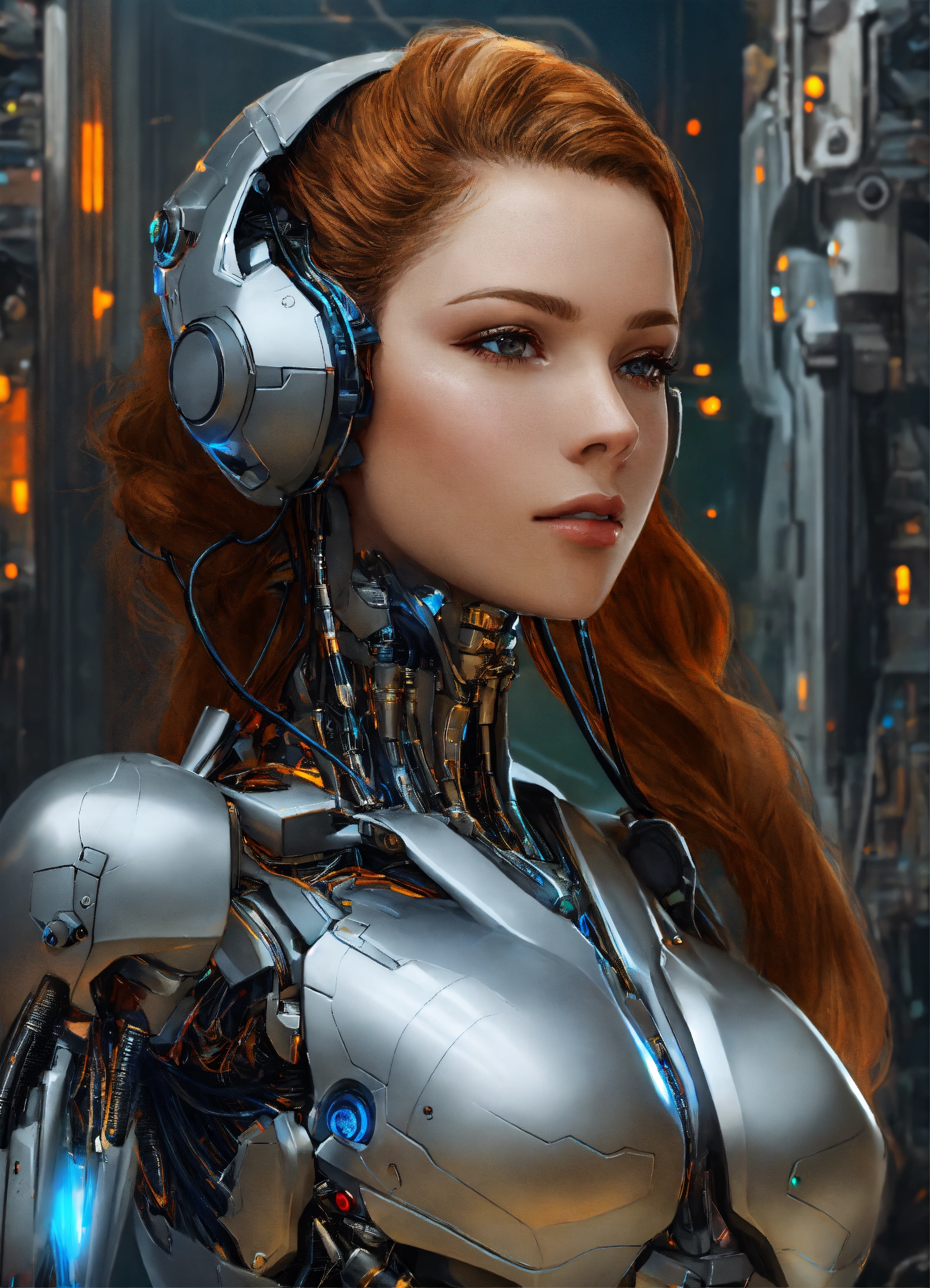 Lexica - A beautiful female cyborg