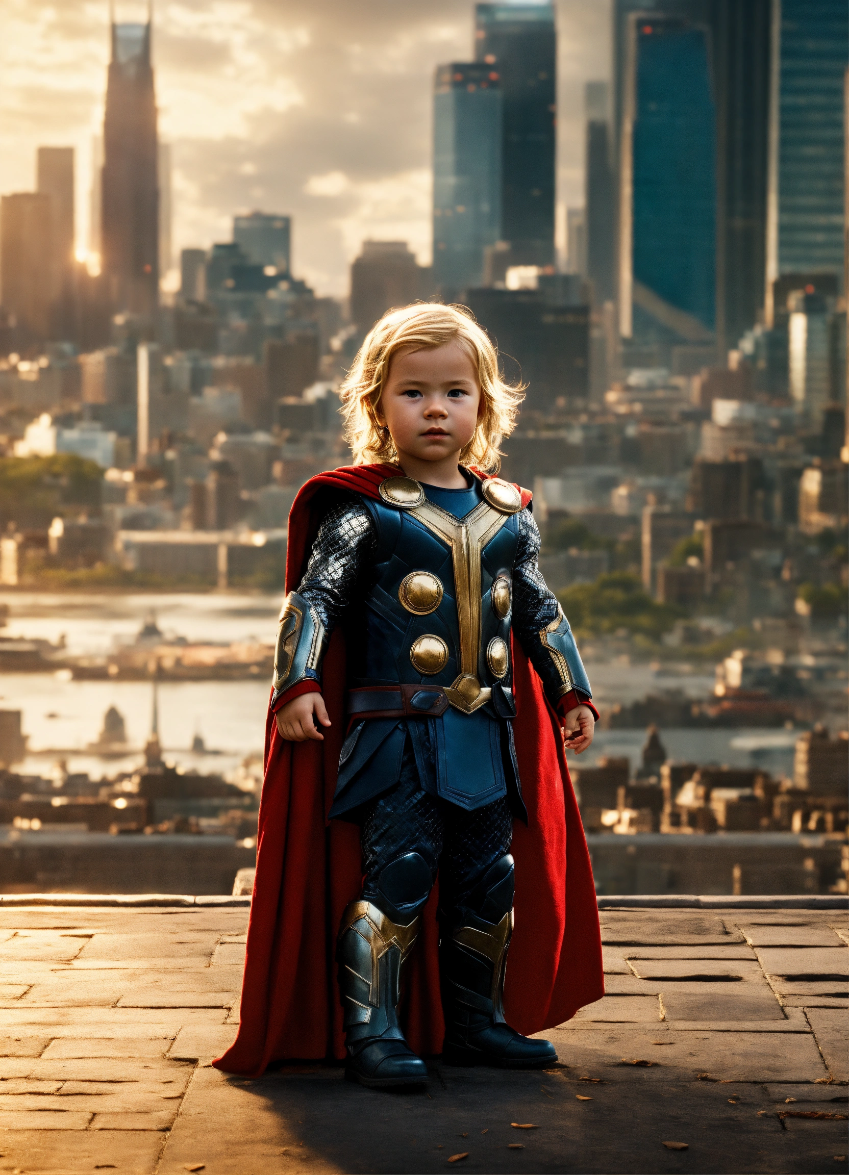 Lexica - Baby thor standing in front of the city. highly tender, well ...