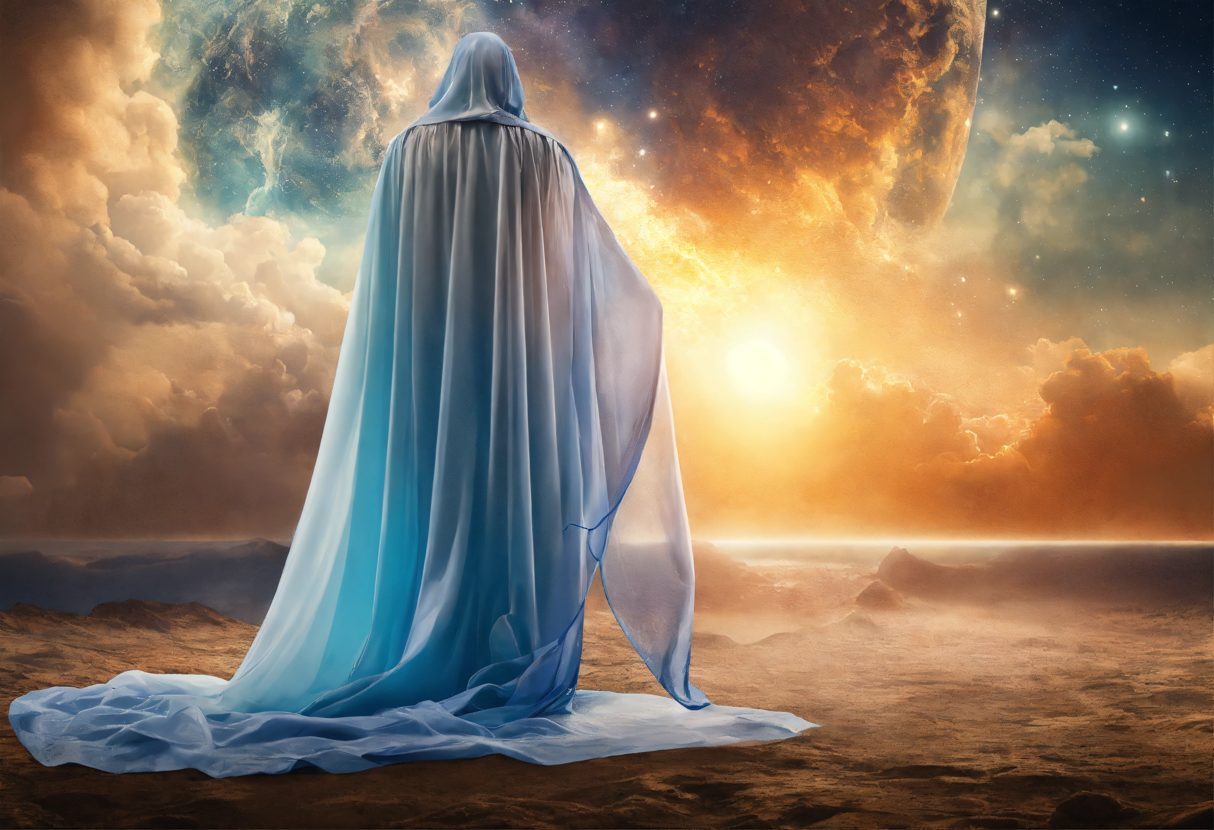Lexica - A human soul coming covered with cloth, from heaven into the ...